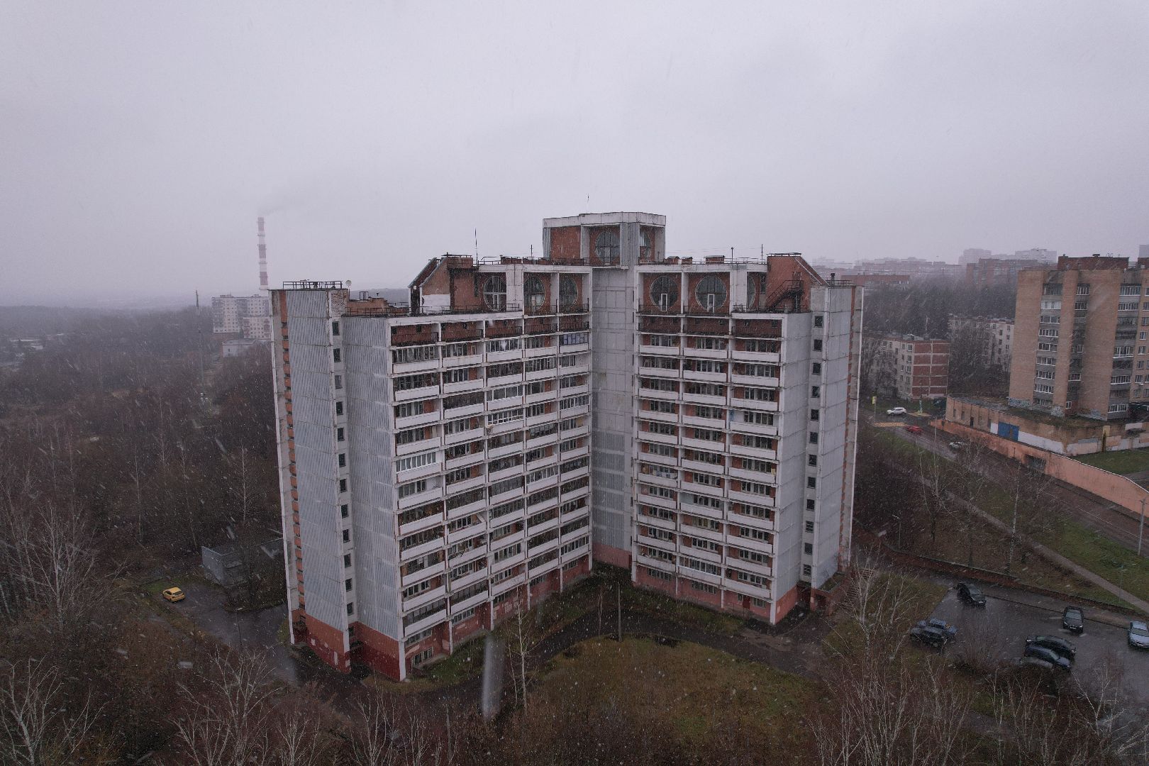 пущино, видео с коптера, дом аспиранта,