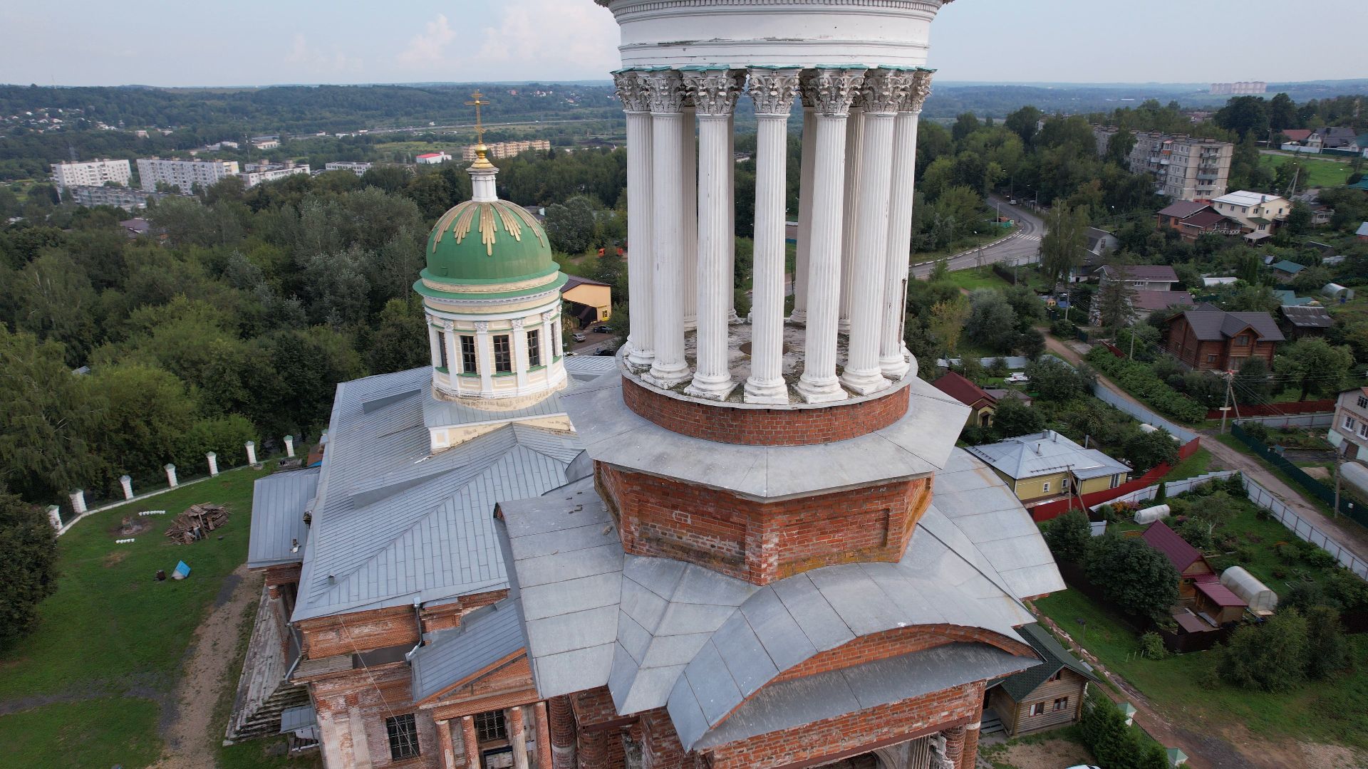 яхрома, видео с коптера, собор,