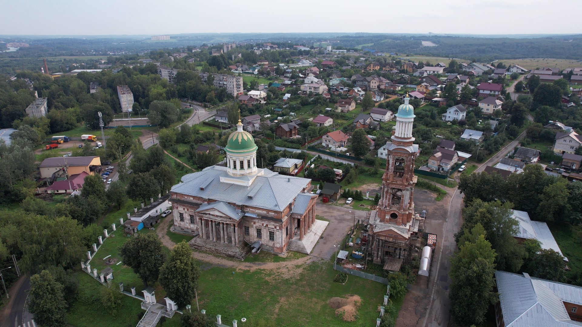 яхрома, видео с коптера, собор,