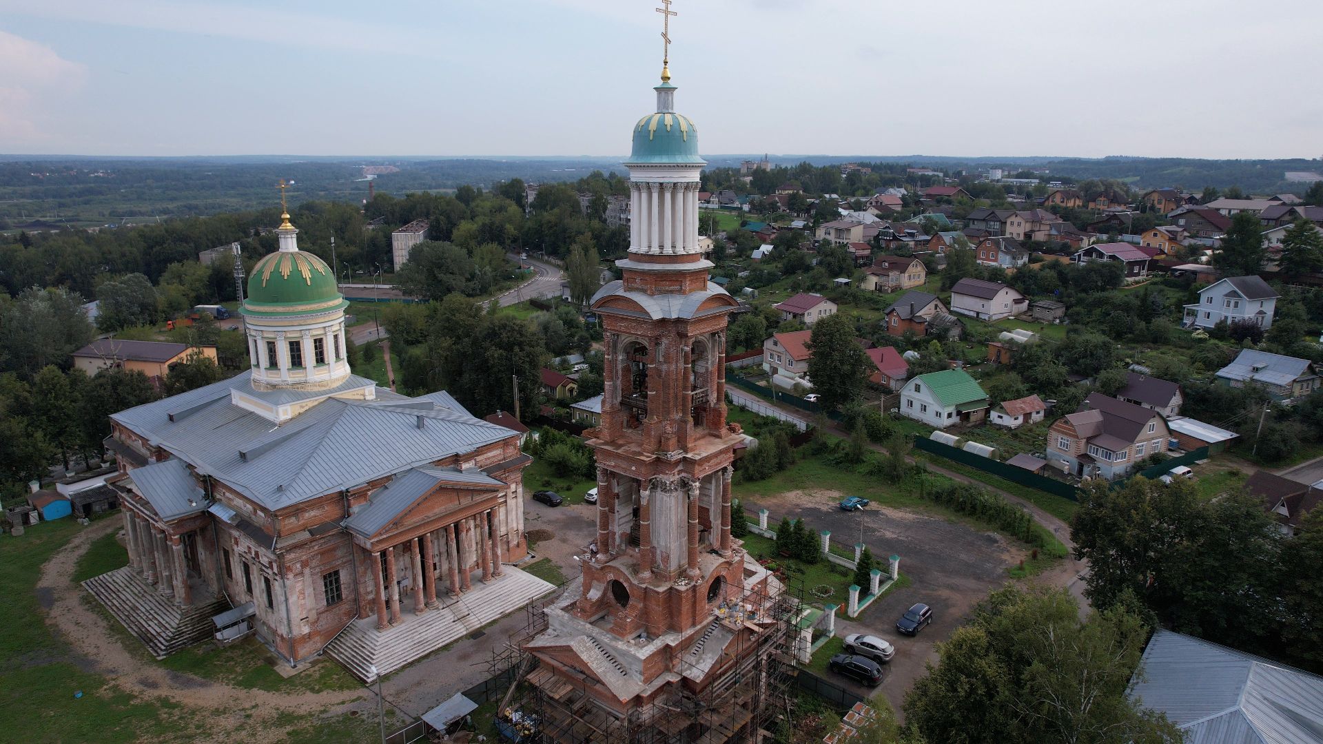 яхрома, видео с коптера, собор,