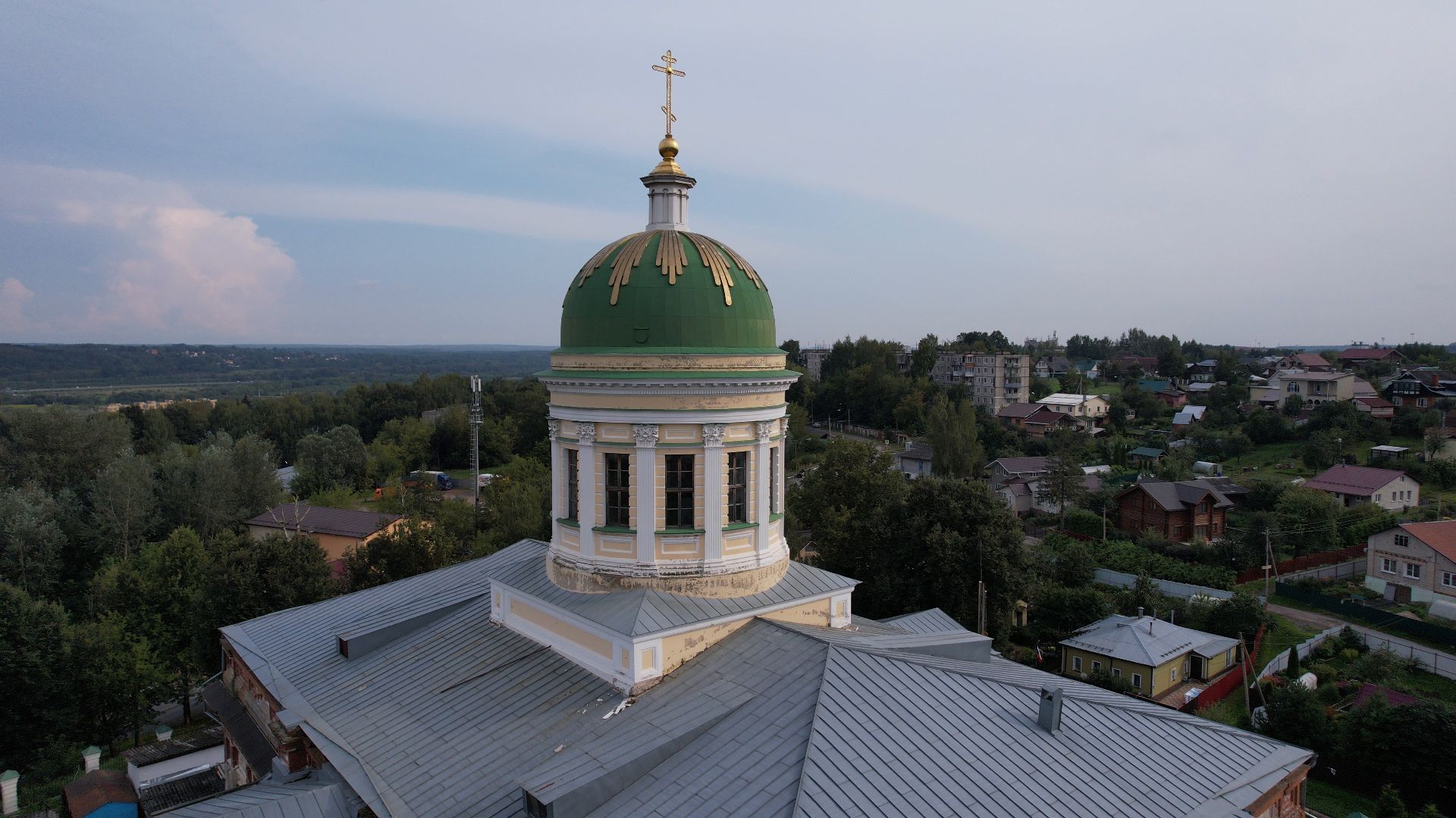 яхрома, видео с коптера, собор,