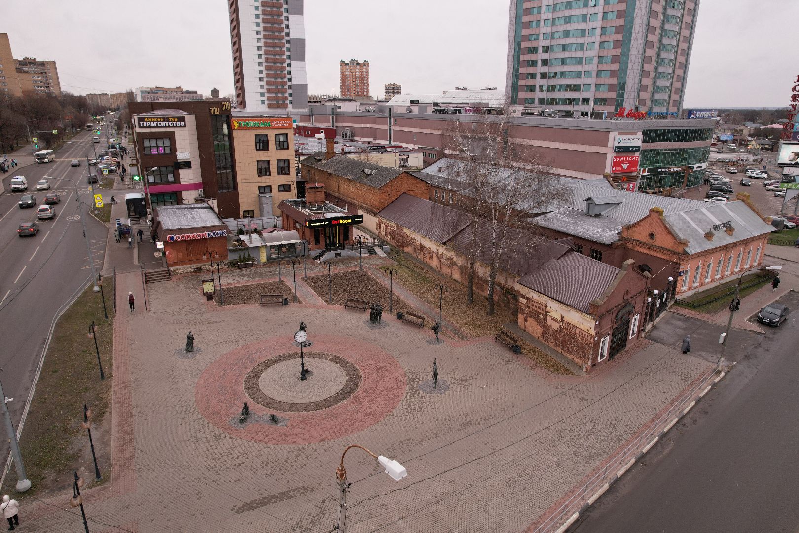 видео с коптера, ярмарка, серпухов,