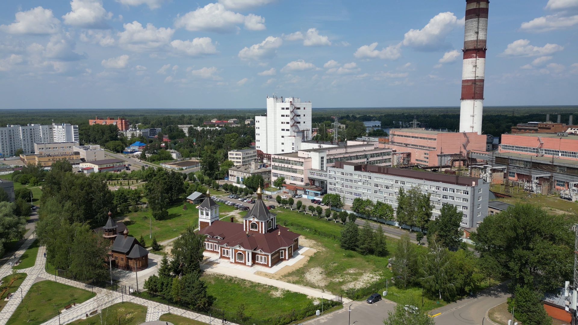 видео с коптера, электрогорск, города, промышленность,