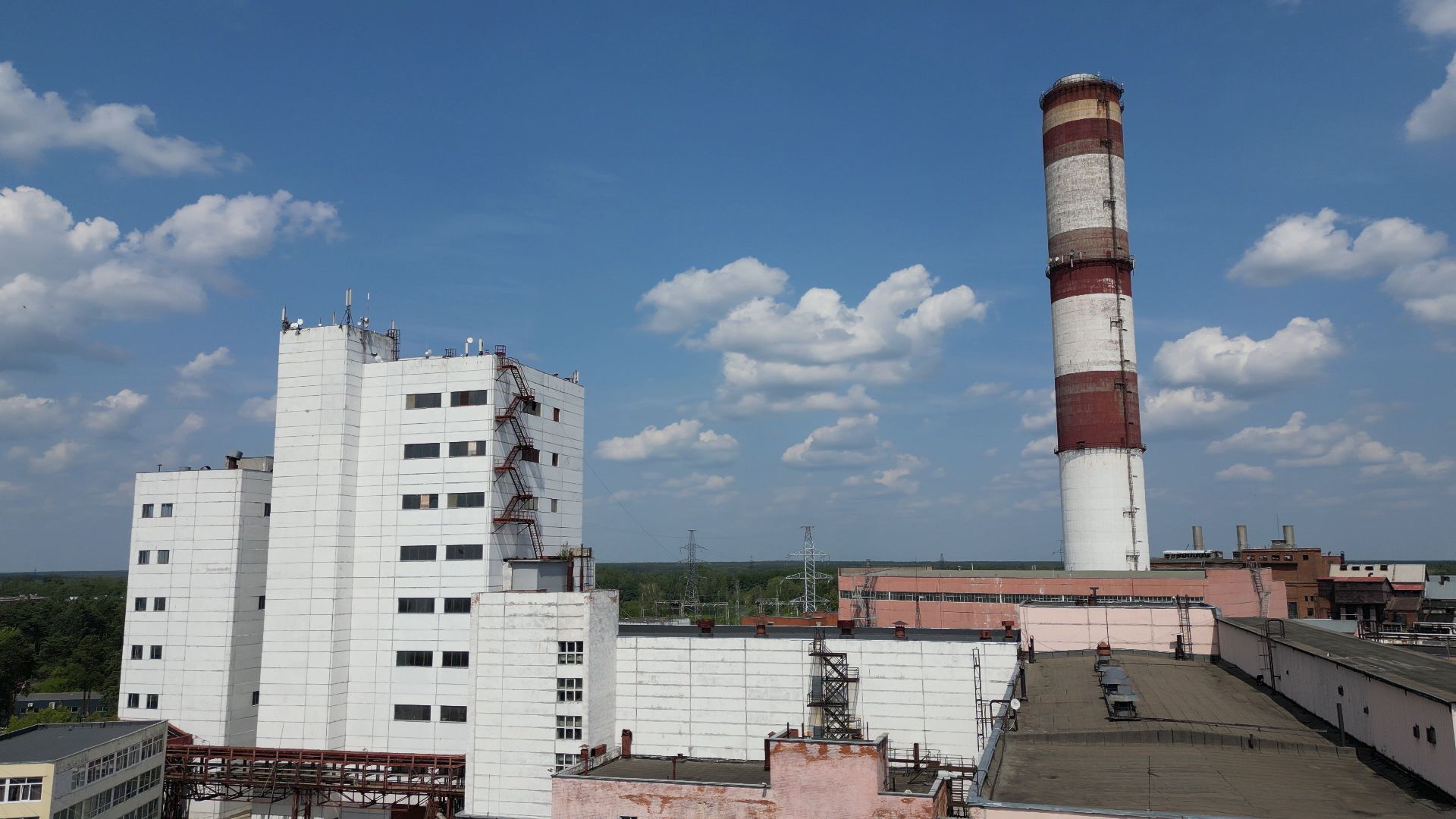 видео с коптера, электрогорск, города, промышленность,