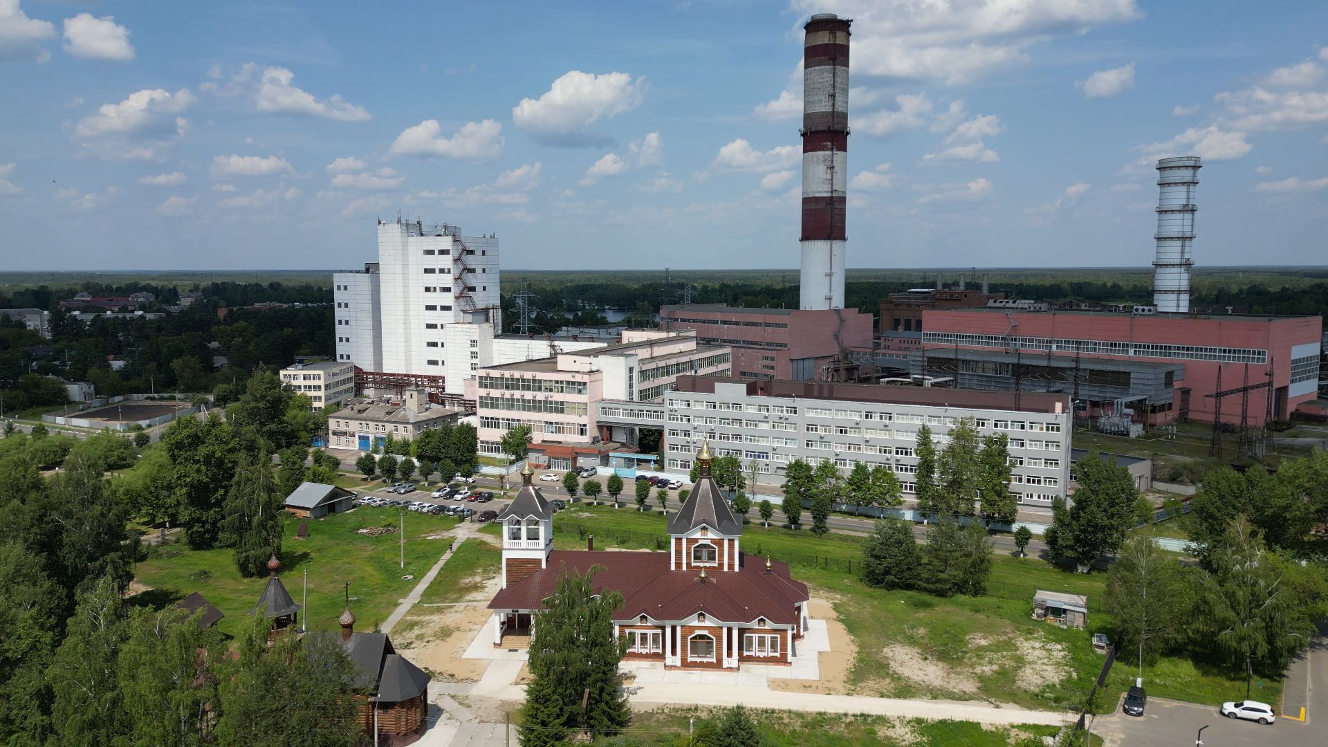 видео с коптера, электрогорск, города, промышленность,