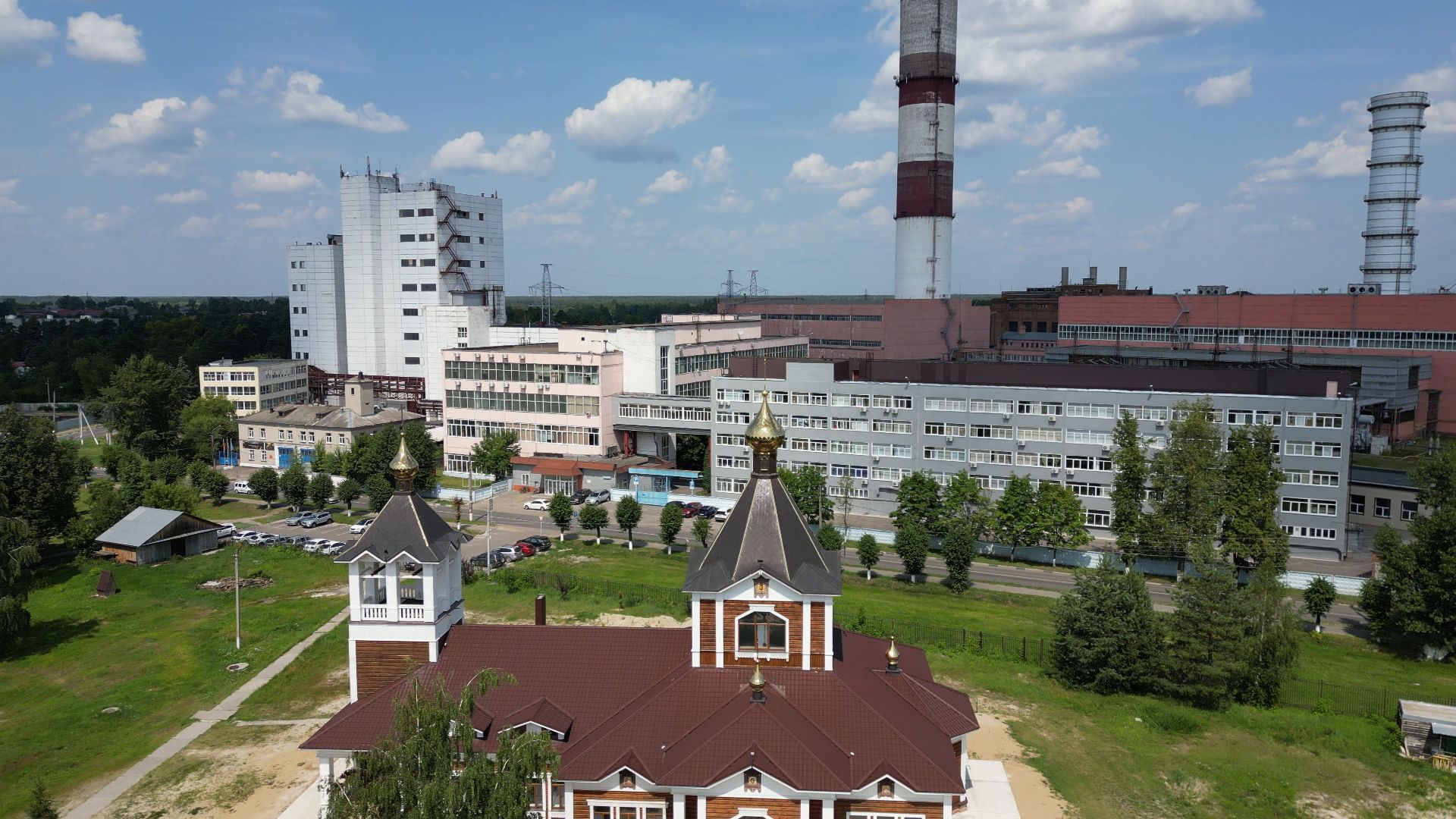 видео с коптера, электрогорск, города, промышленность,
