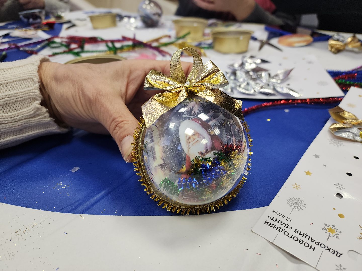 пушкино, мастер-класс, пожилые люди, новый год, елочные украшения,
