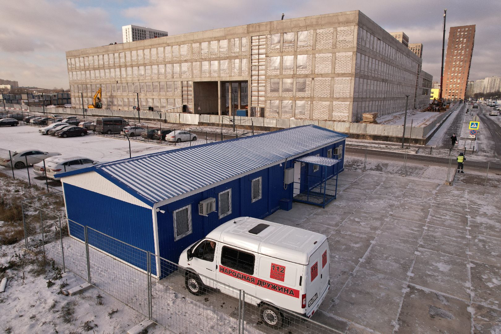 видео с коптера, котельники, школа,