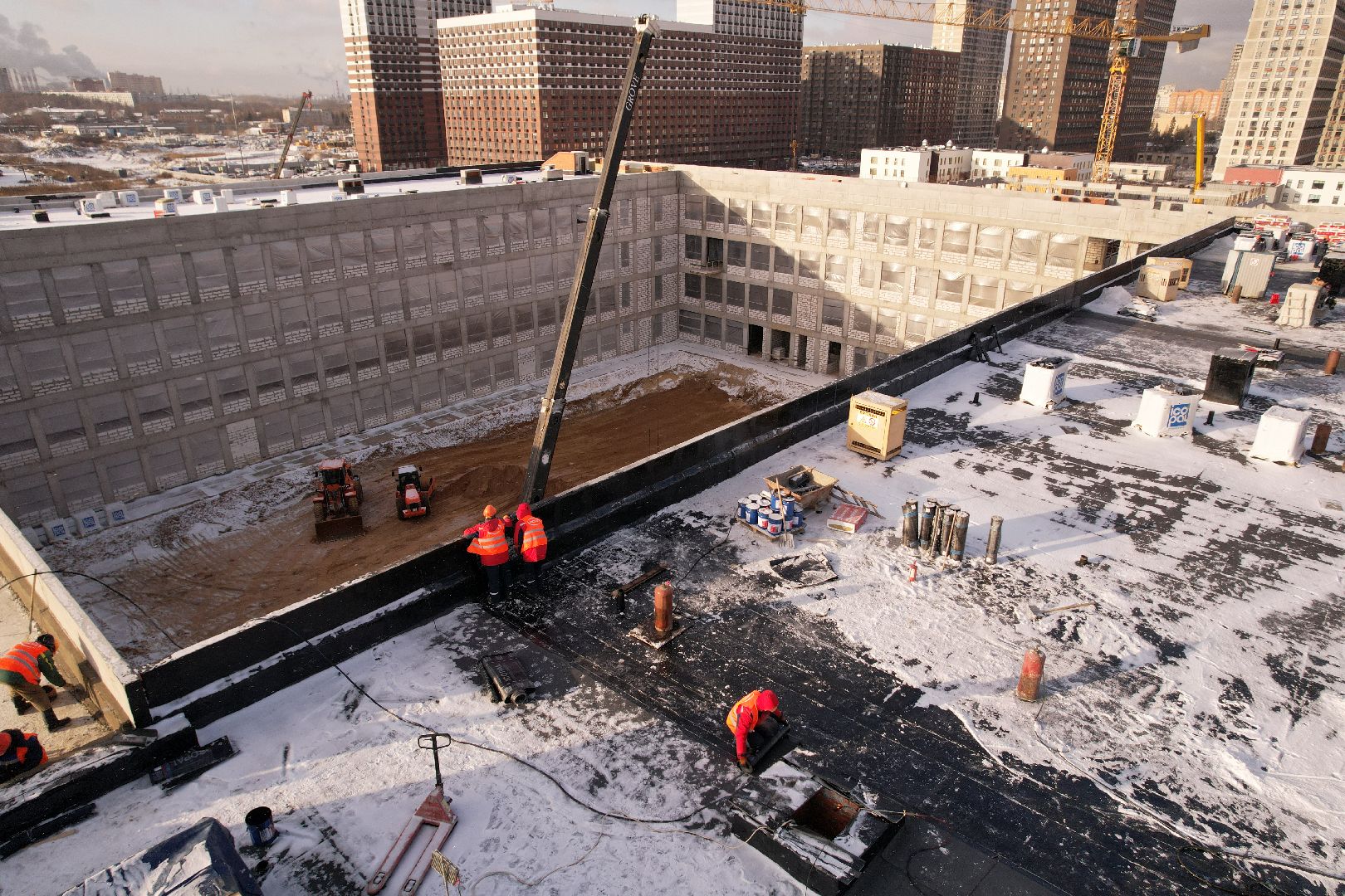 видео с коптера, котельники, школа,