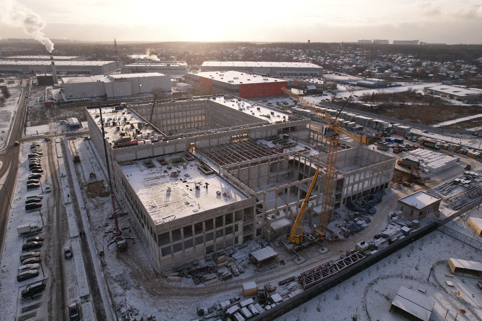 видео с коптера, котельники, школа,