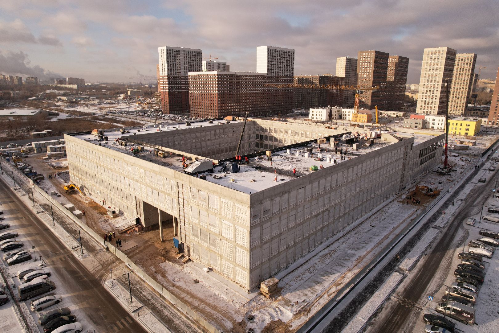 видео с коптера, котельники, школа,