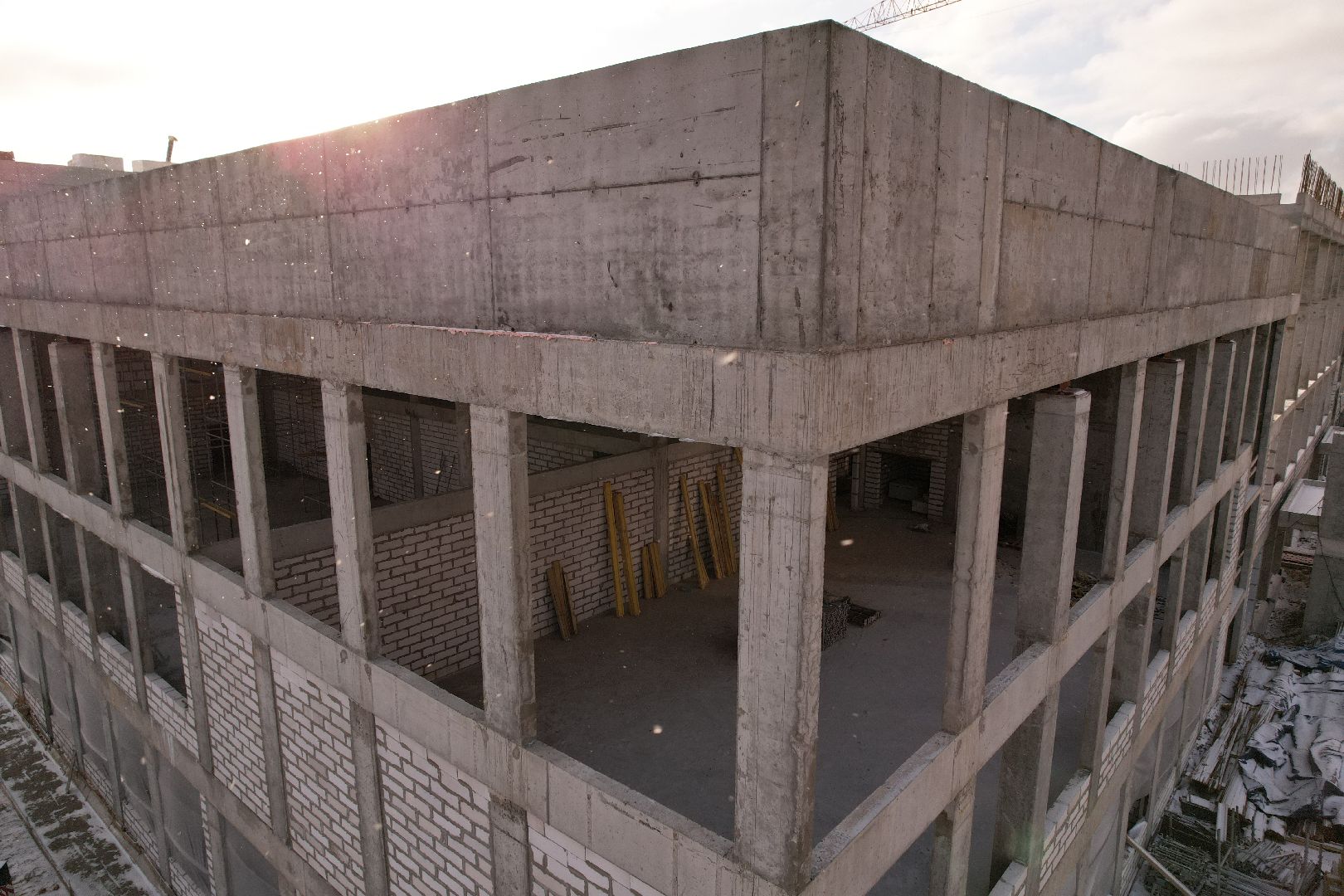 видео с коптера, котельники, школа,