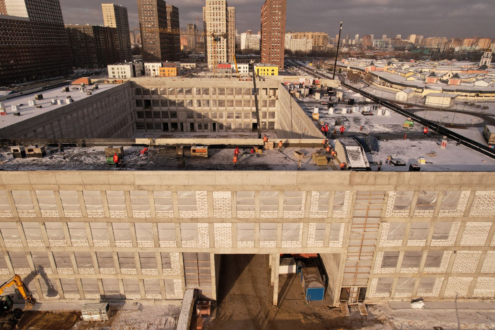 видео с коптера, котельники, школа,