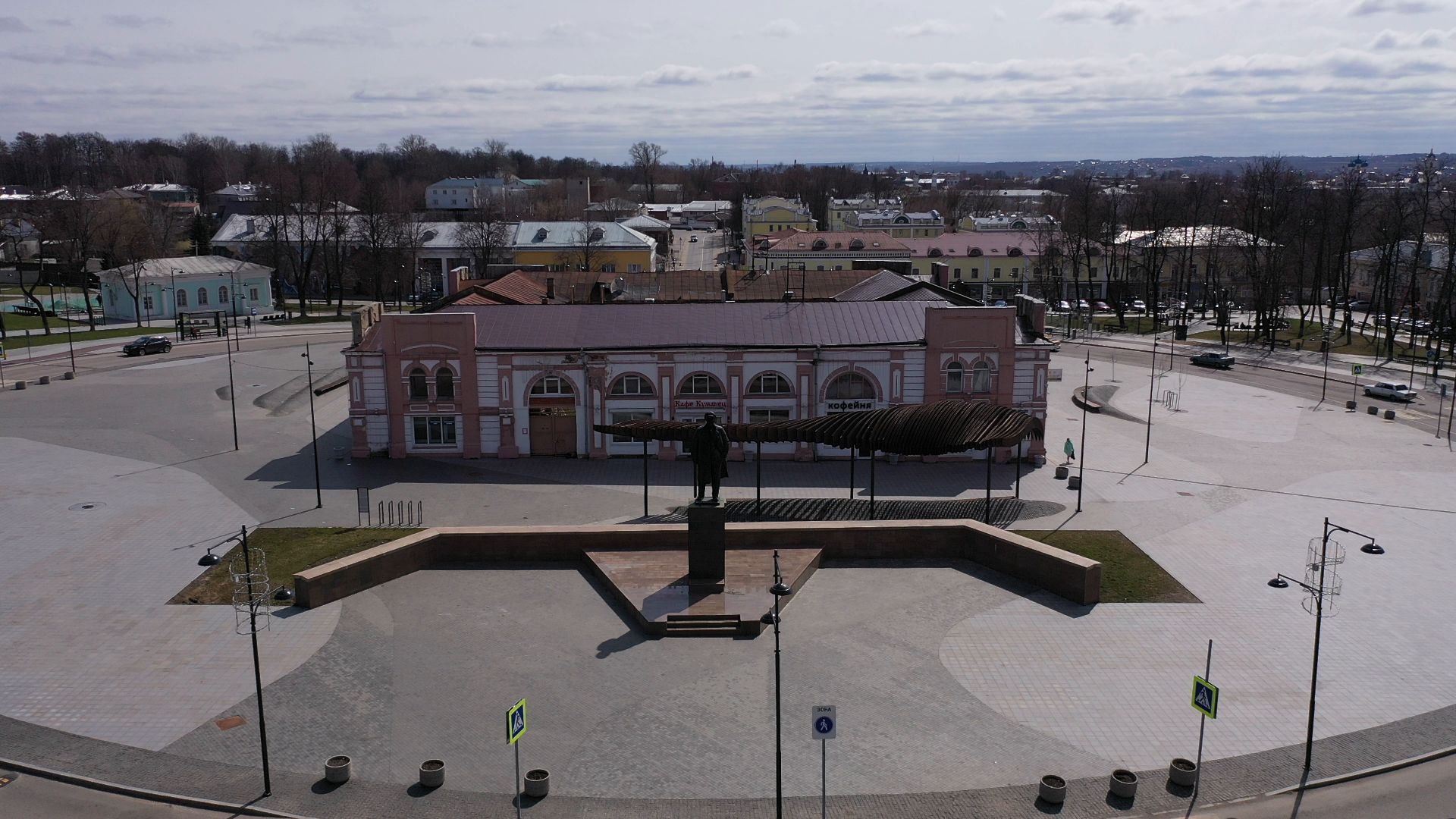 видео с коптера, серпухов, архитектура, города,