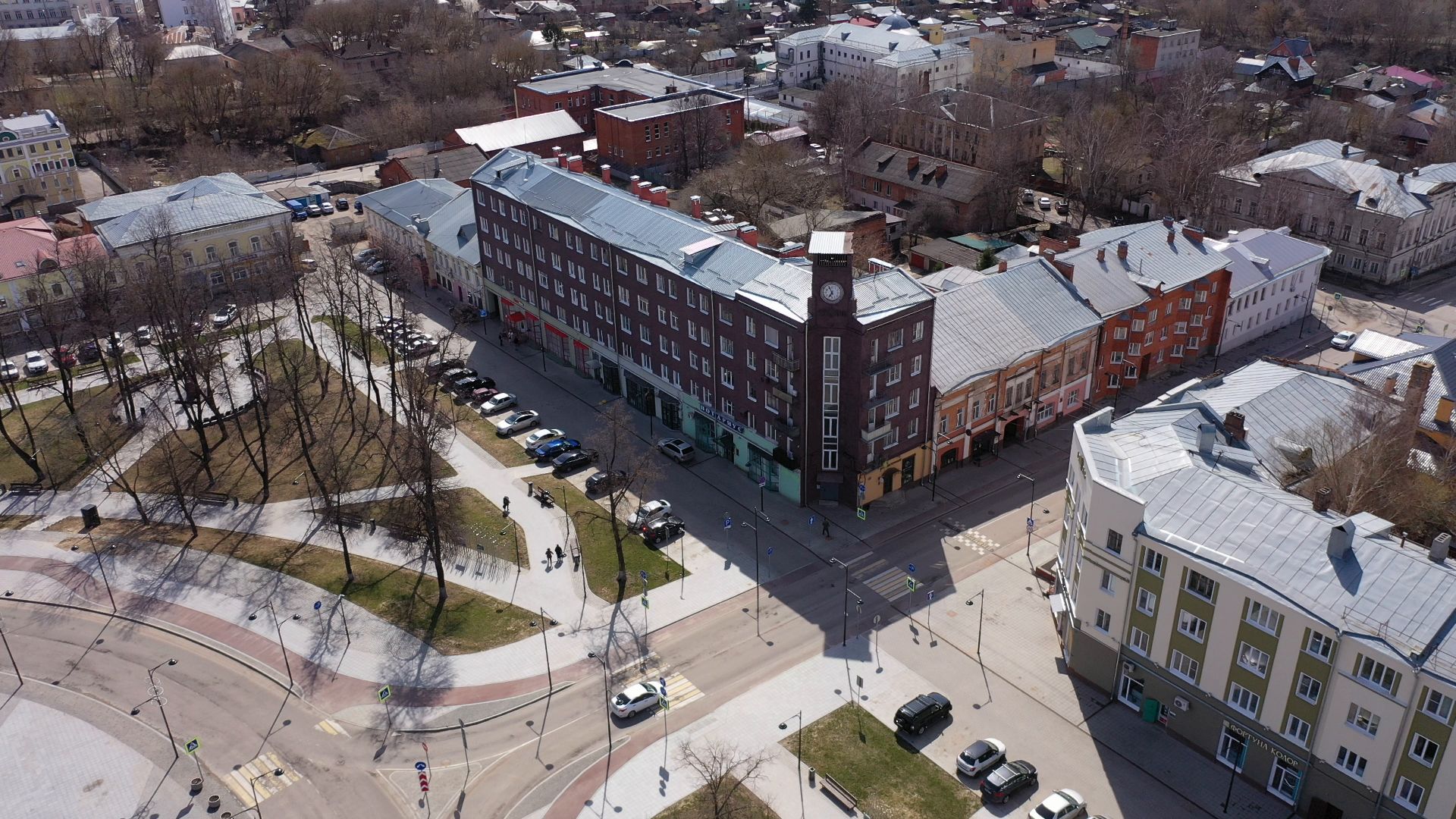 видео с коптера, серпухов, архитектура, города,