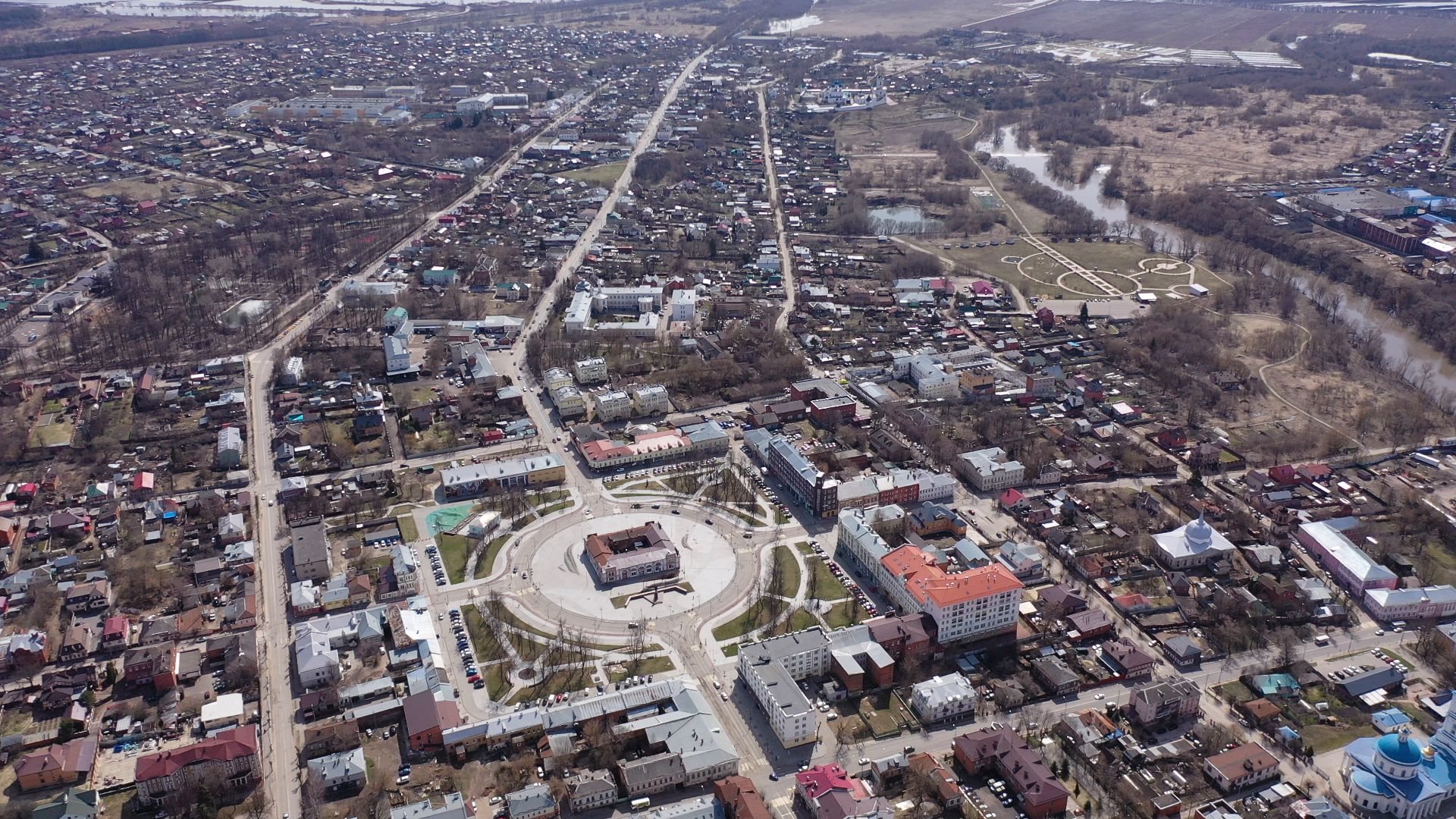 видео с коптера, серпухов, архитектура, города,