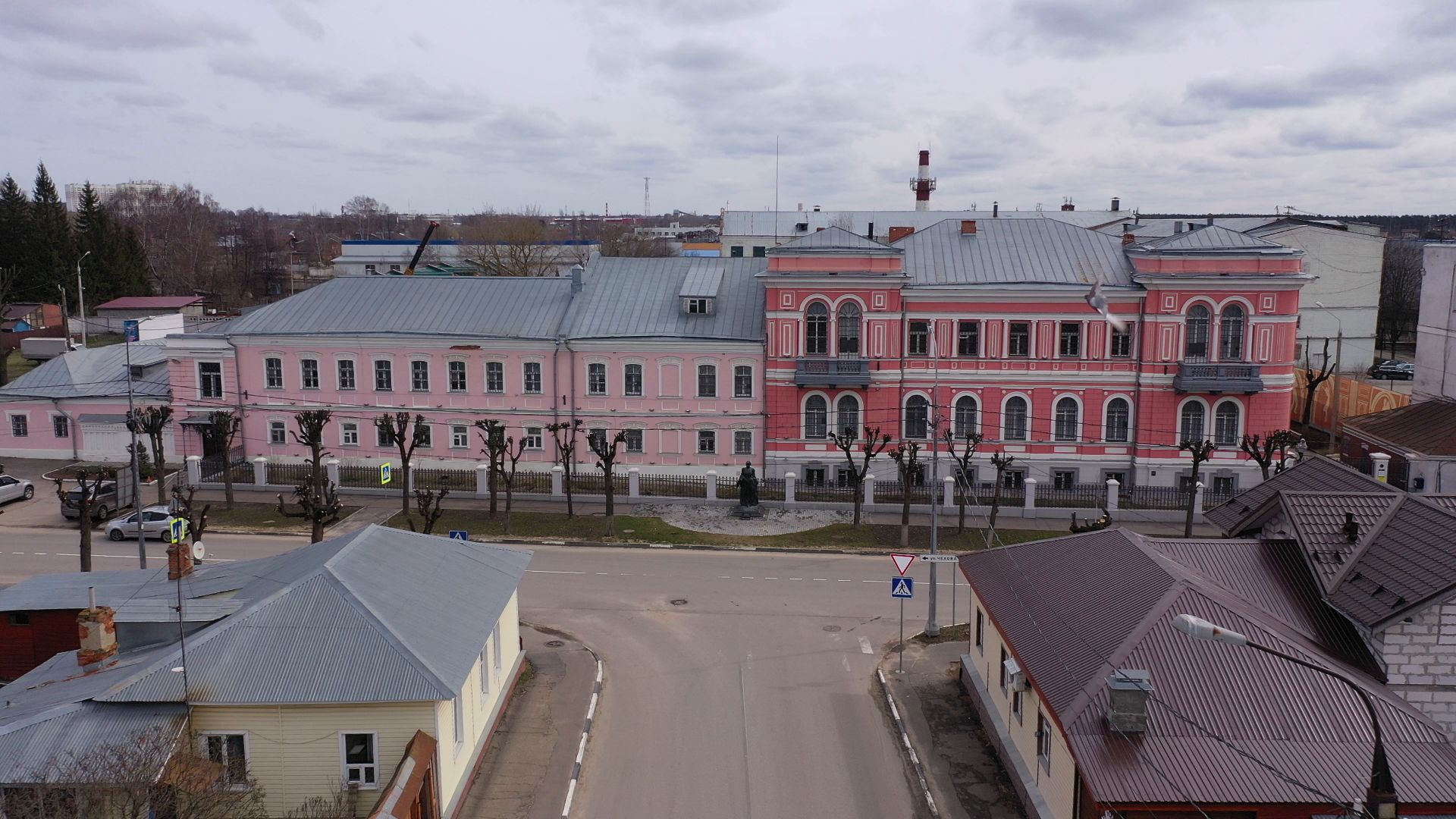 видео с коптера, серпухов, музей, культура,