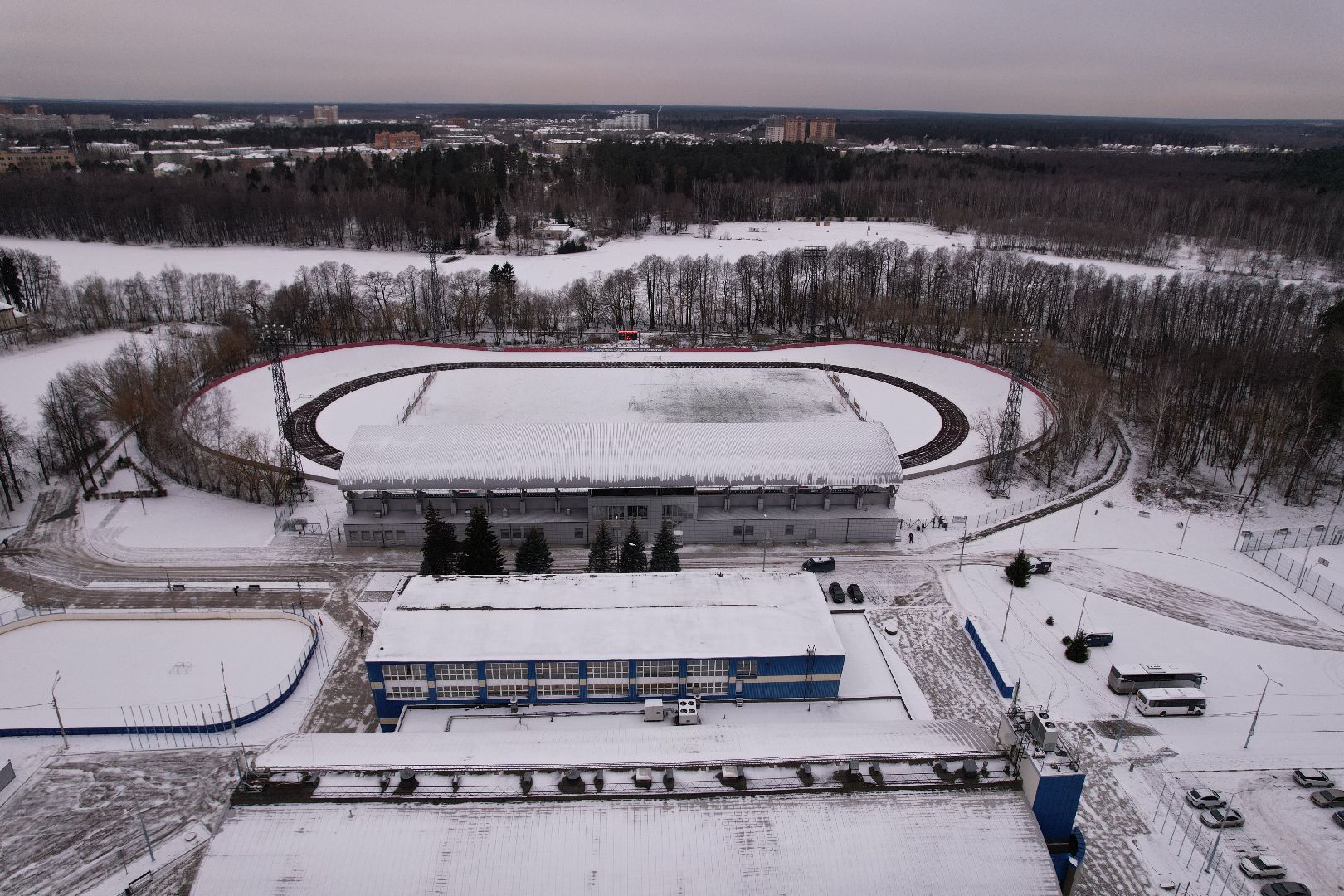 видео с коптера, спорт, стадион,