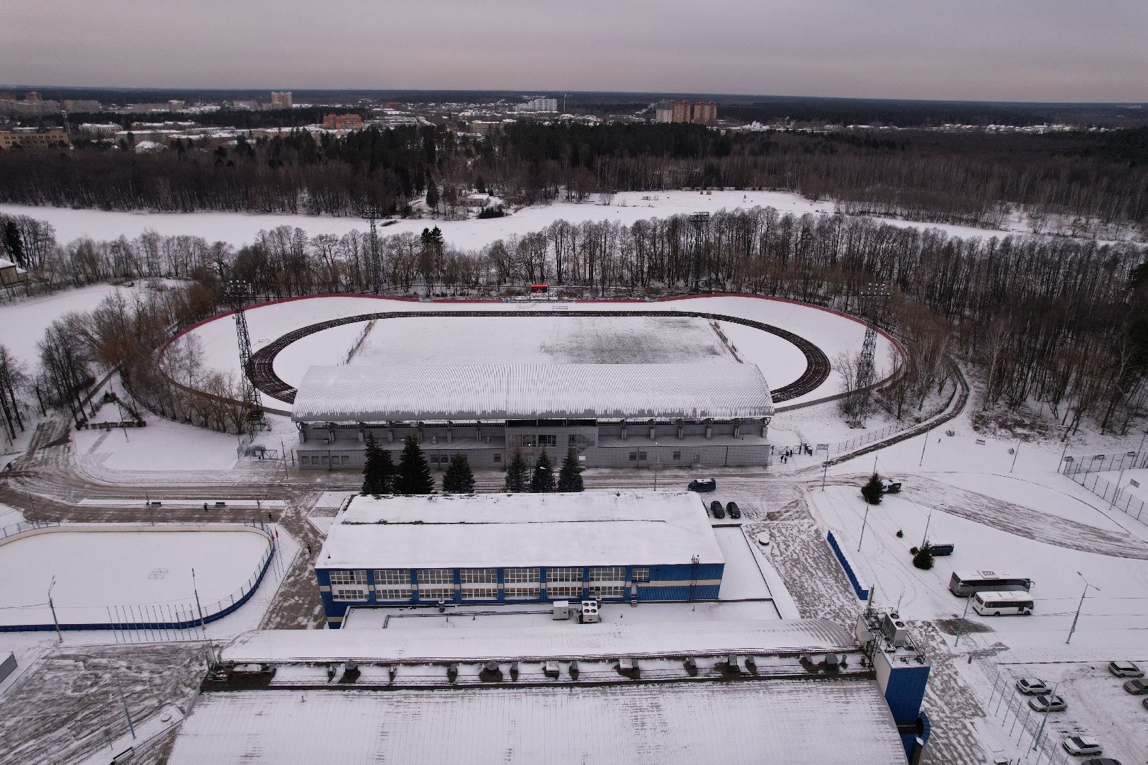 видео с коптера, спорт, стадион,
