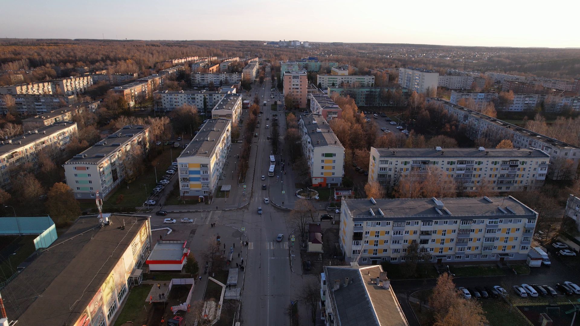 видео с коптера, кашира, благоустройство,
