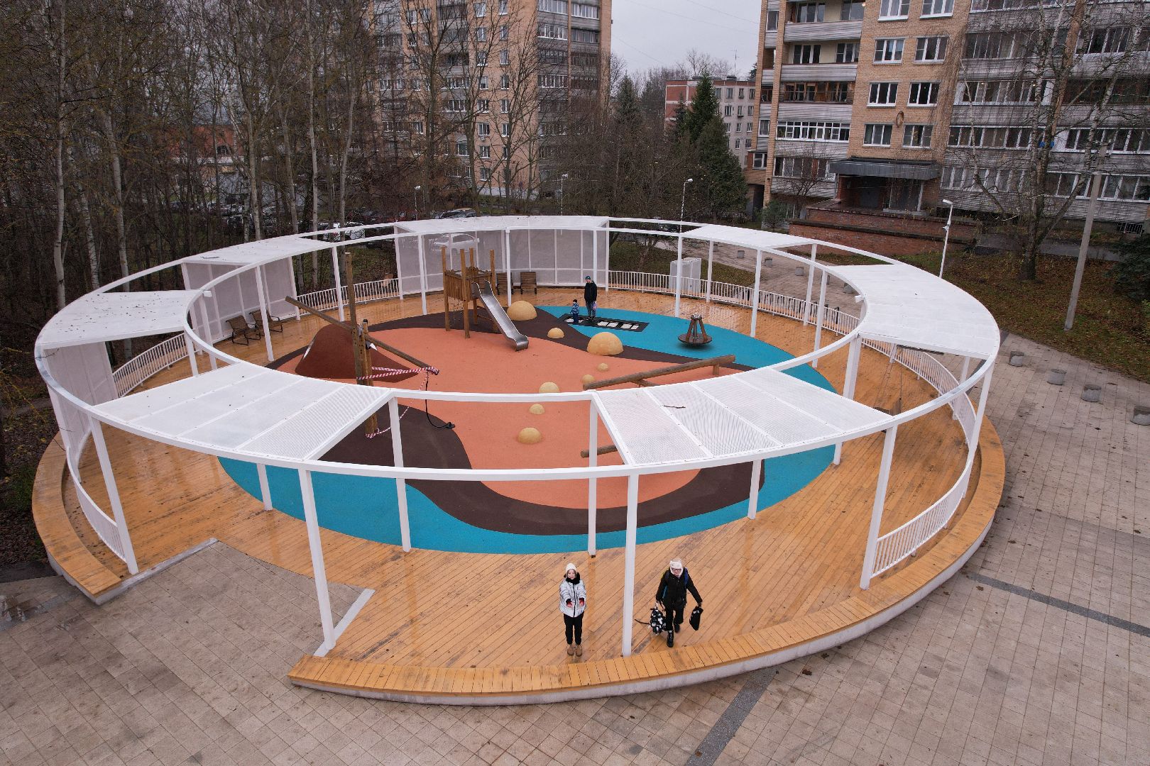 видео с коптера, благоустройство, пущино,