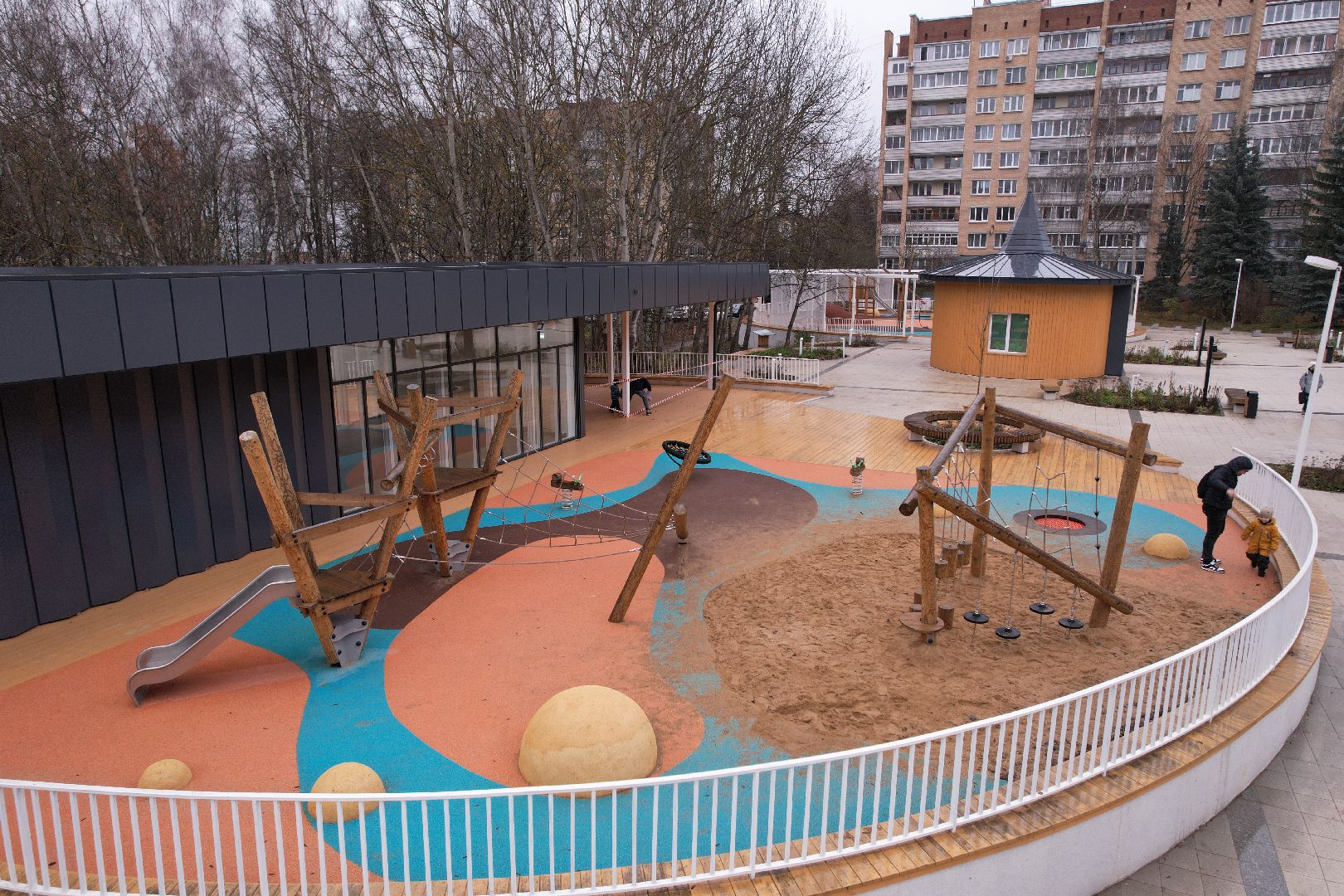 видео с коптера, благоустройство, пущино,