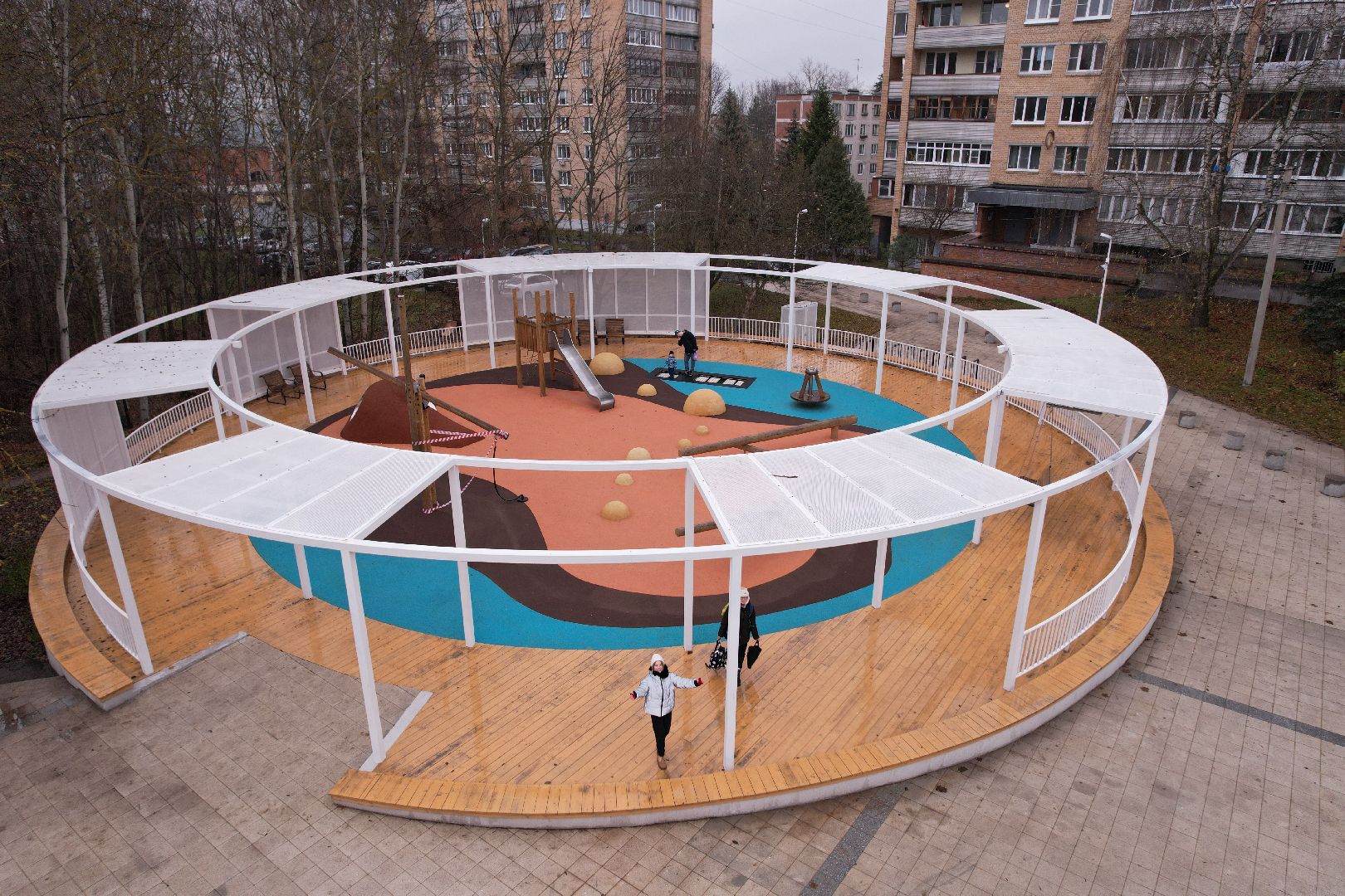 видео с коптера, благоустройство, пущино,