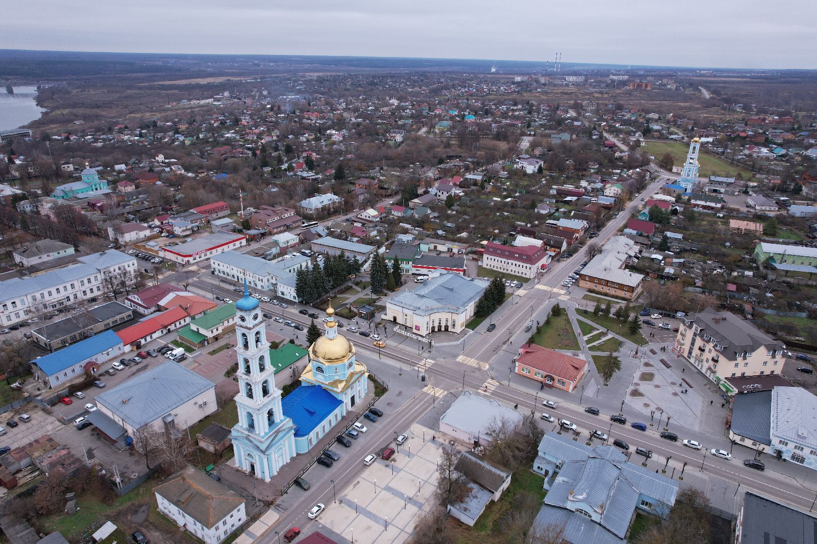 видео с коптера, кашира, благоустройство,