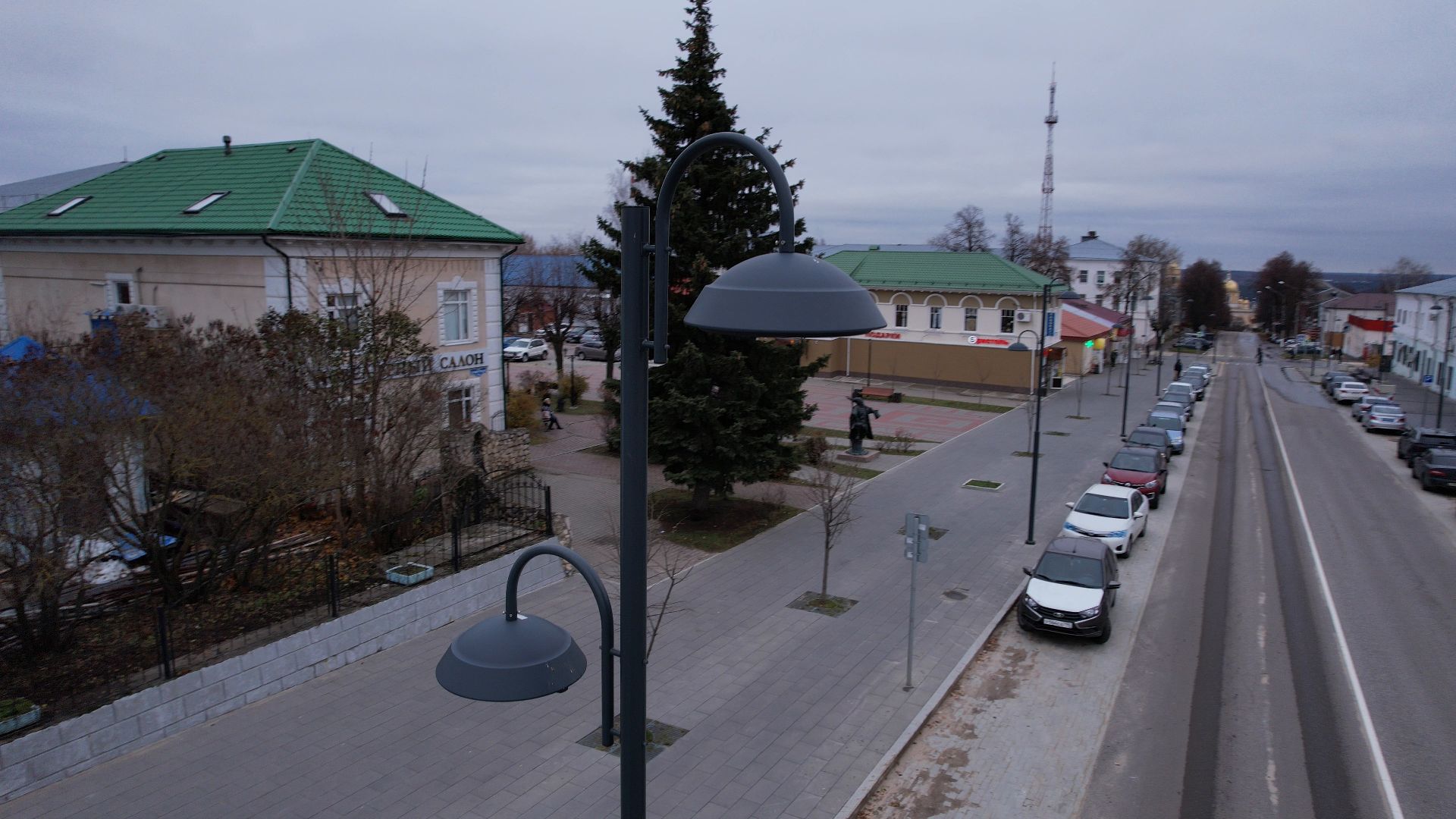 видео с коптера, кашира, благоустройство,