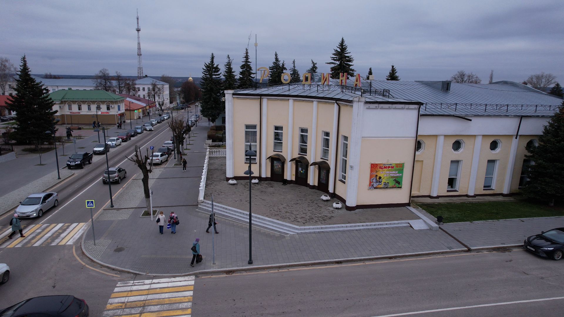 видео с коптера, кашира, благоустройство,