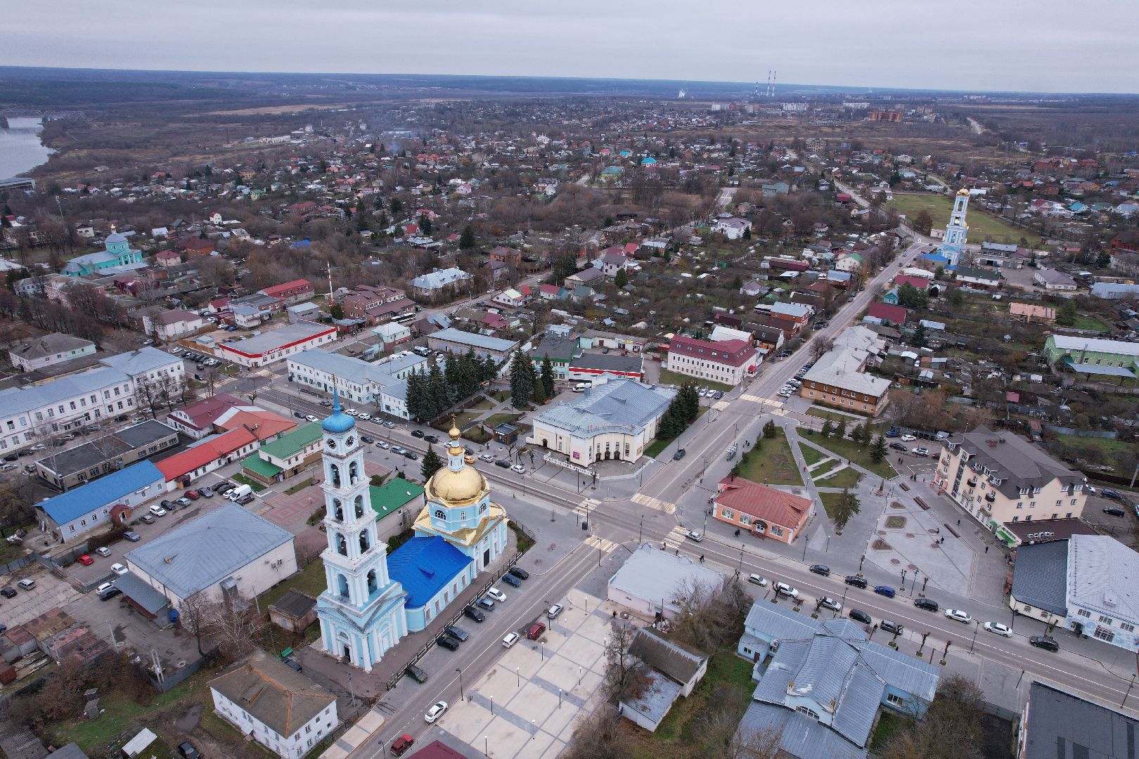 видео с коптера, кашира, благоустройство,