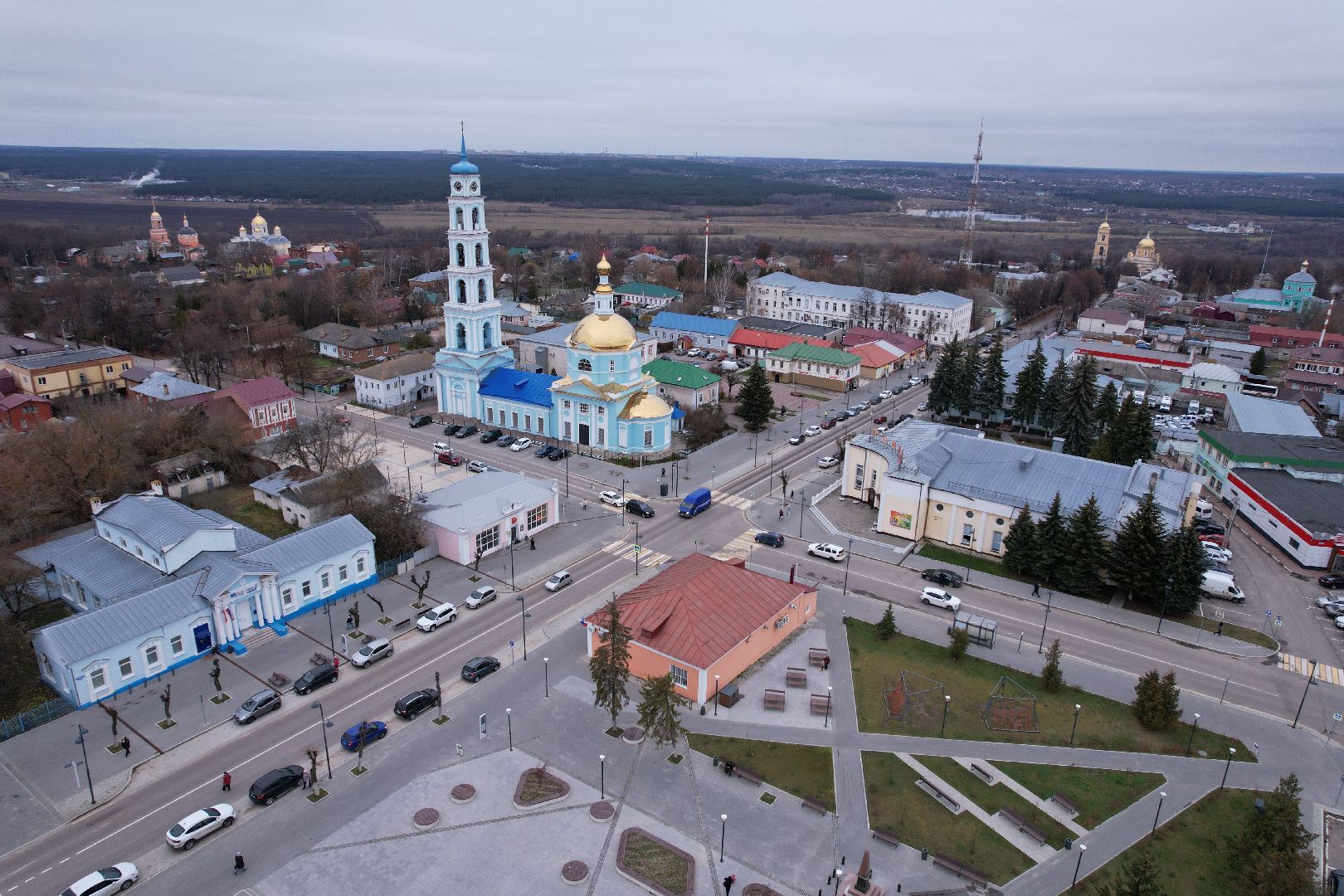 видео с коптера, кашира, благоустройство,