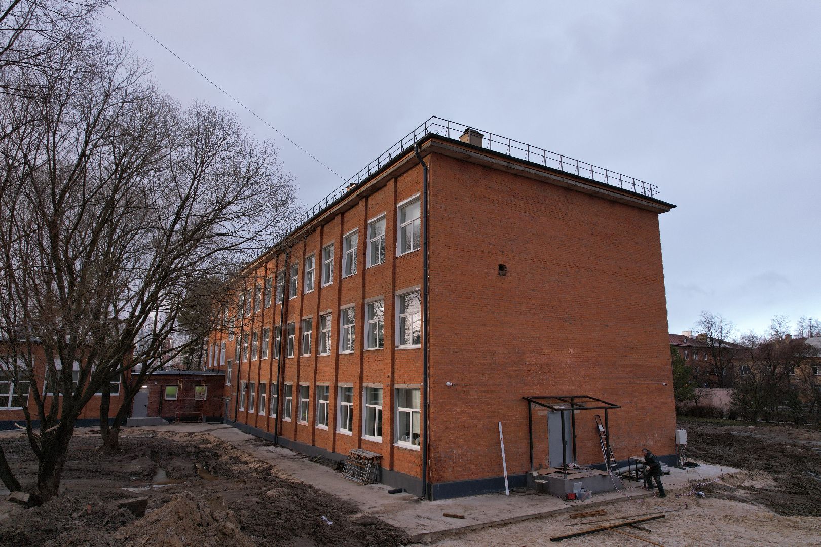 видео с коптера, школа, серпухов,