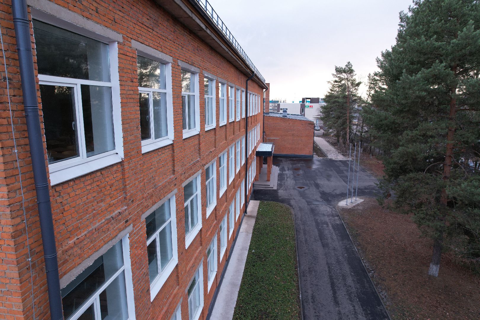 видео с коптера, школа, серпухов,