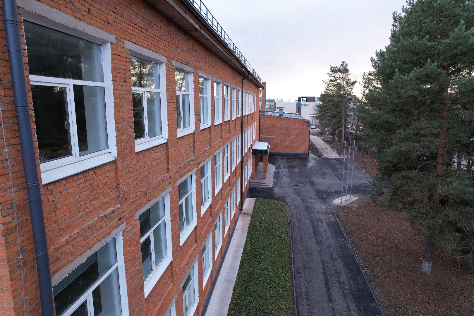 видео с коптера, школа, серпухов,