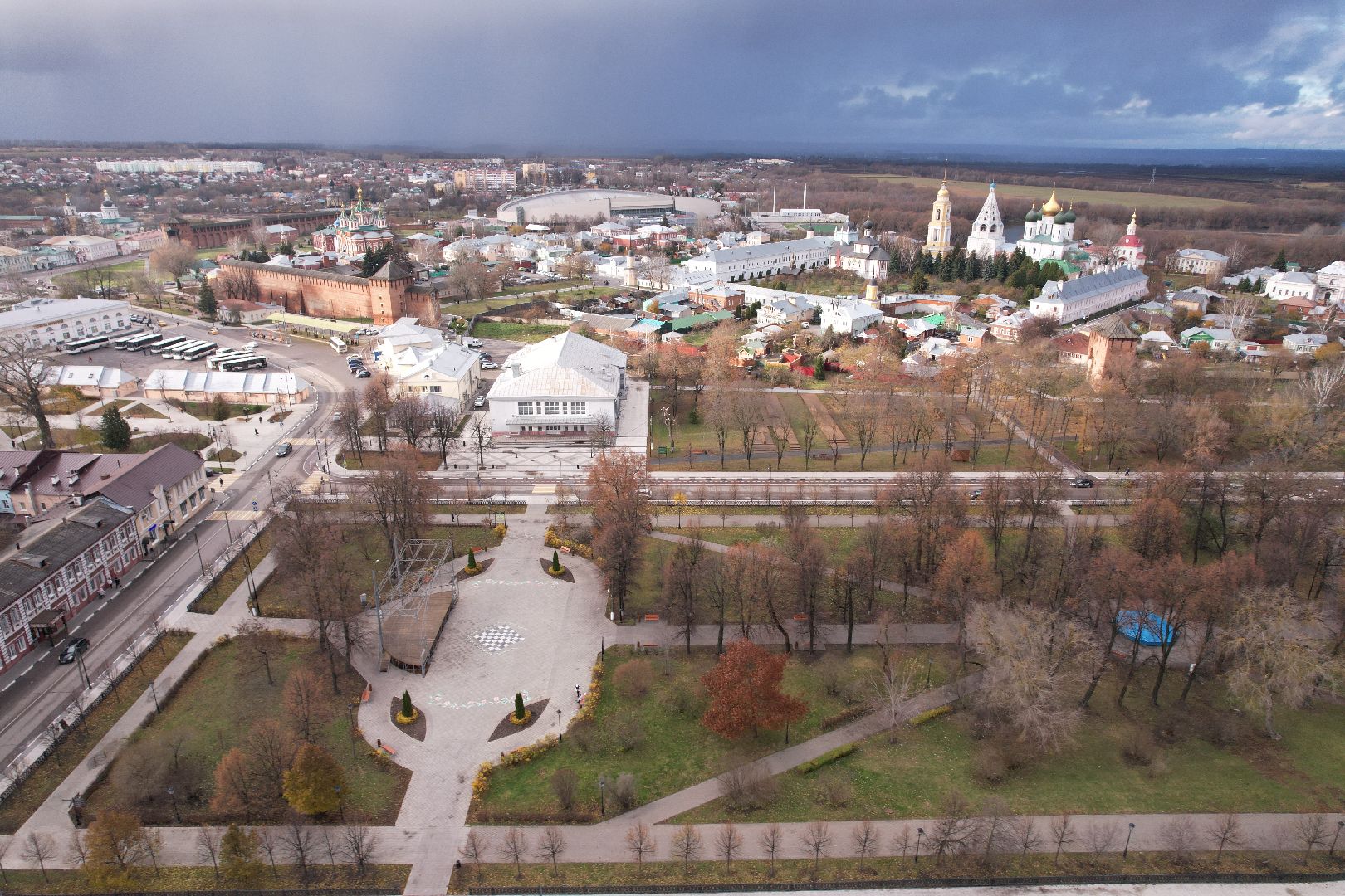 видео с коптера, Коломна, благоустройство, туризм,