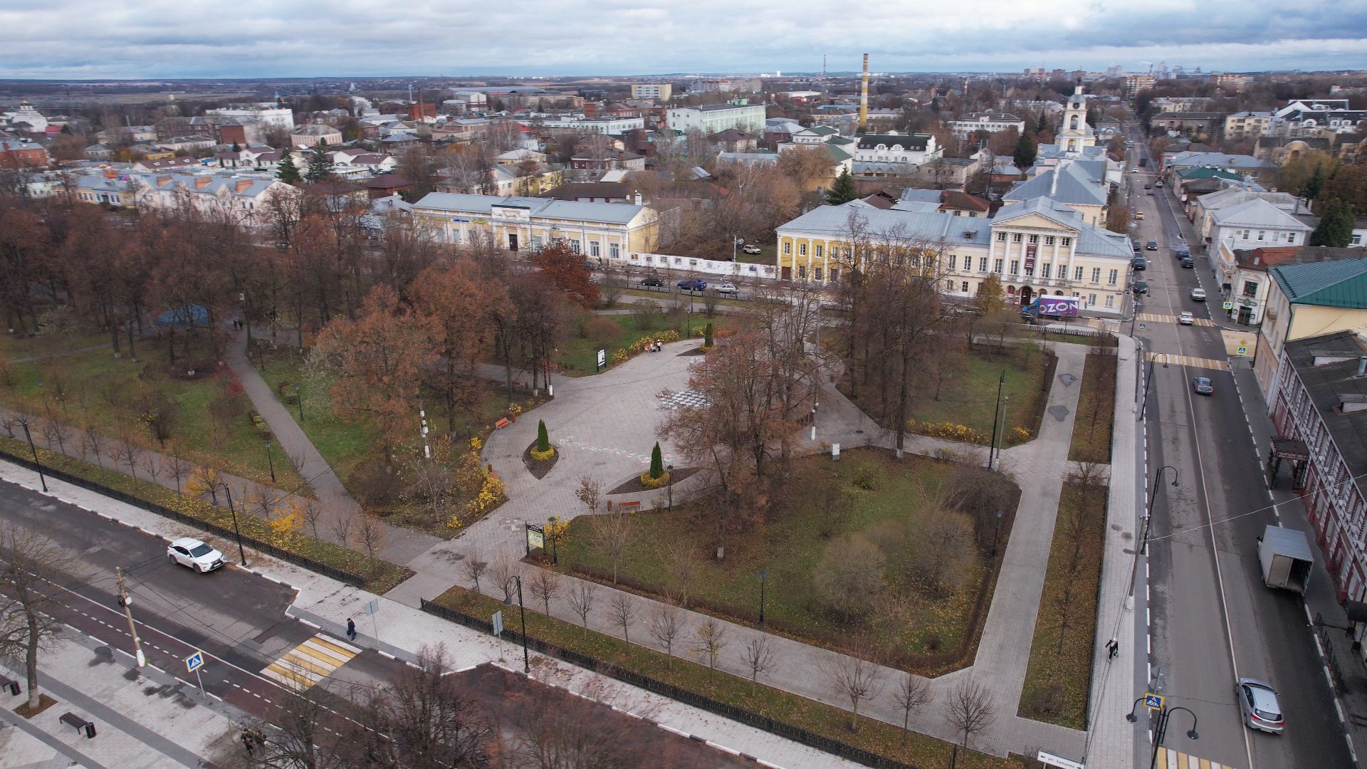 видео с коптера, Коломна, благоустройство, туризм,