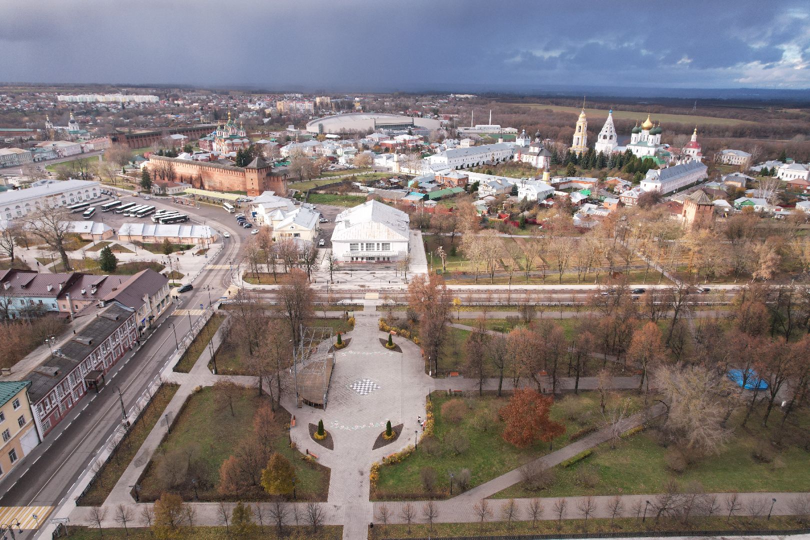 видео с коптера, Коломна, благоустройство, туризм,