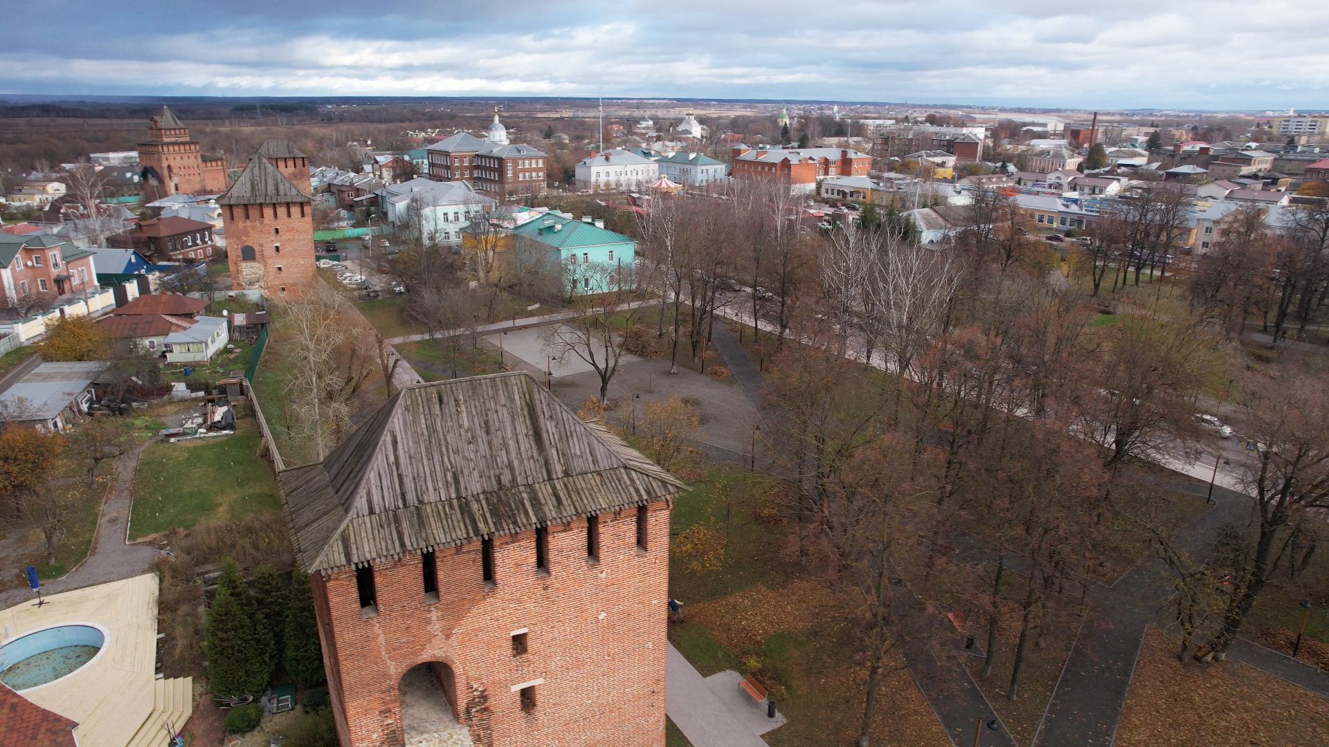 видео с коптера, Коломна, благоустройство, туризм,