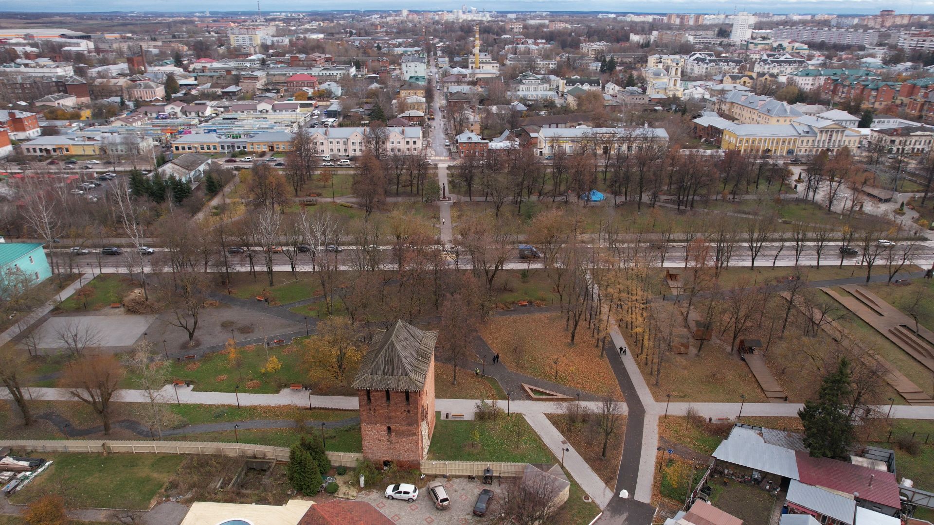 видео с коптера, Коломна, благоустройство, туризм,