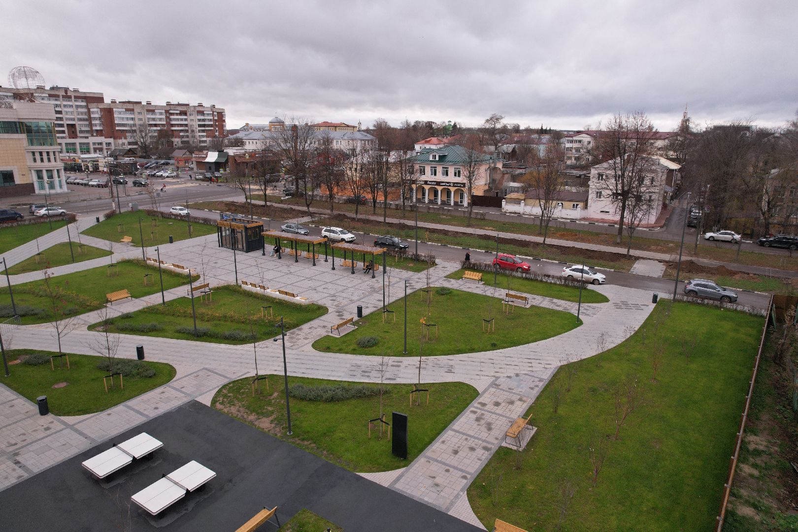 Коломна, видео с коптера, благоустройство,