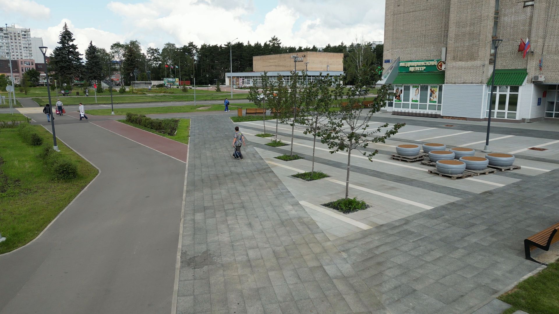 видео с коптера, черноголовка, благоустройство,