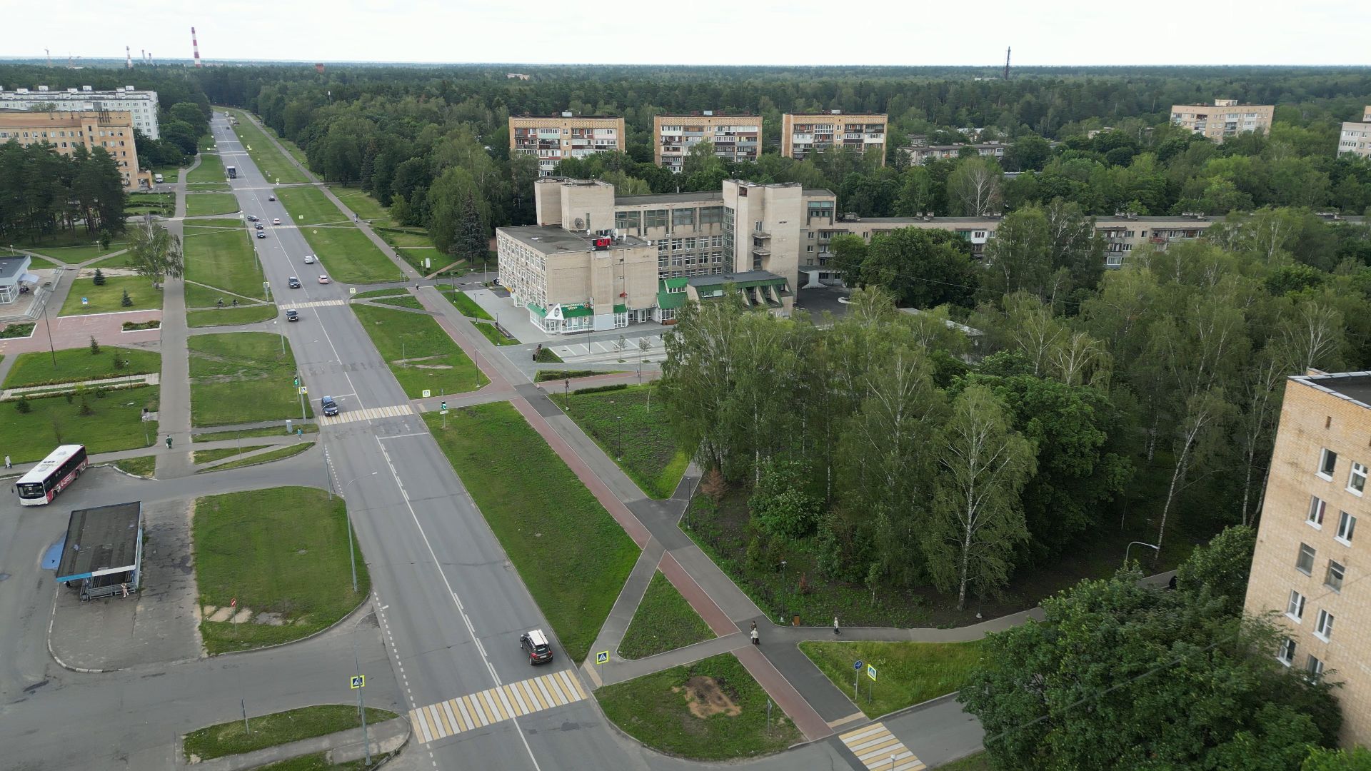 видео с коптера, черноголовка, благоустройство,