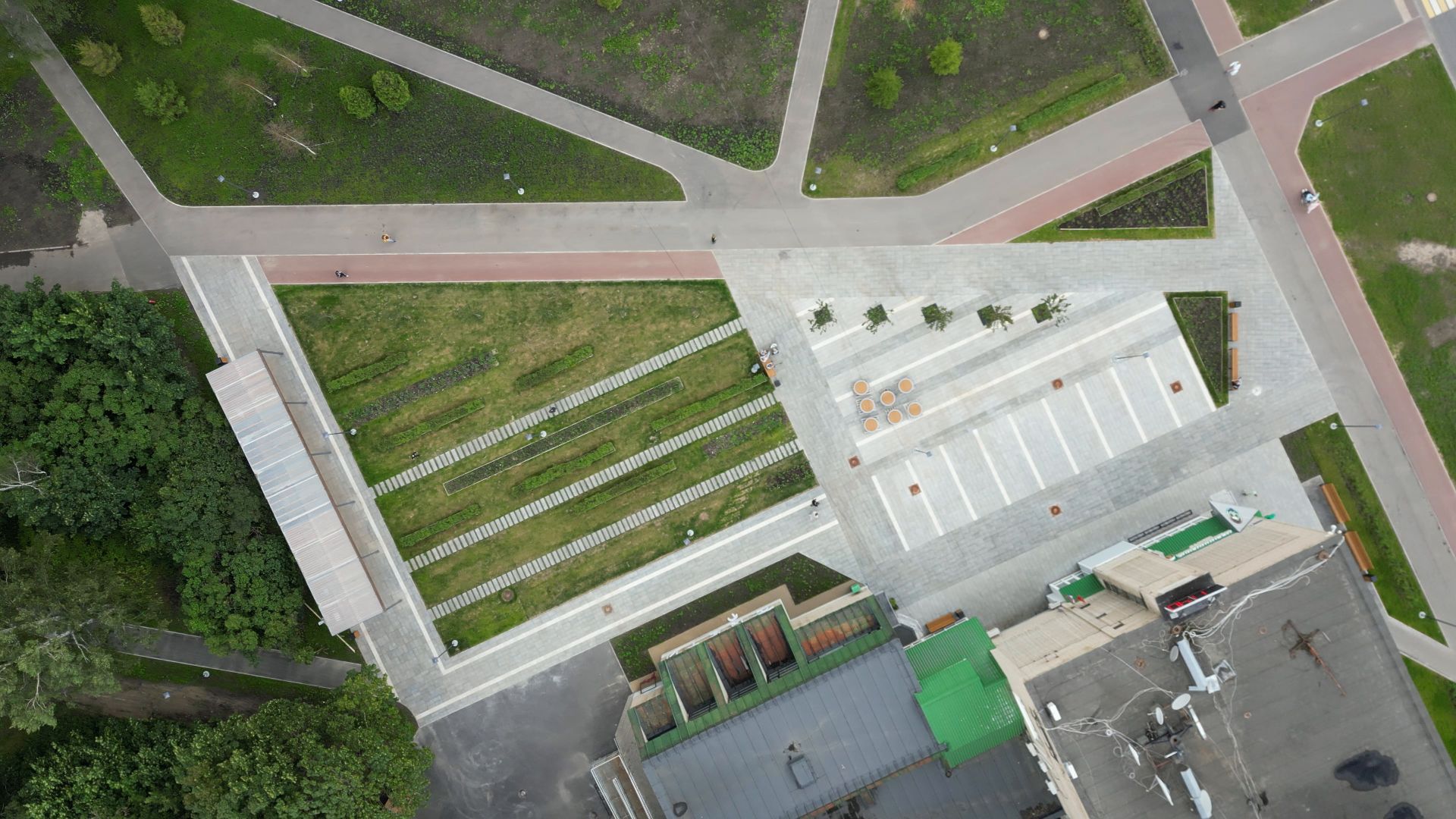 видео с коптера, черноголовка, благоустройство,