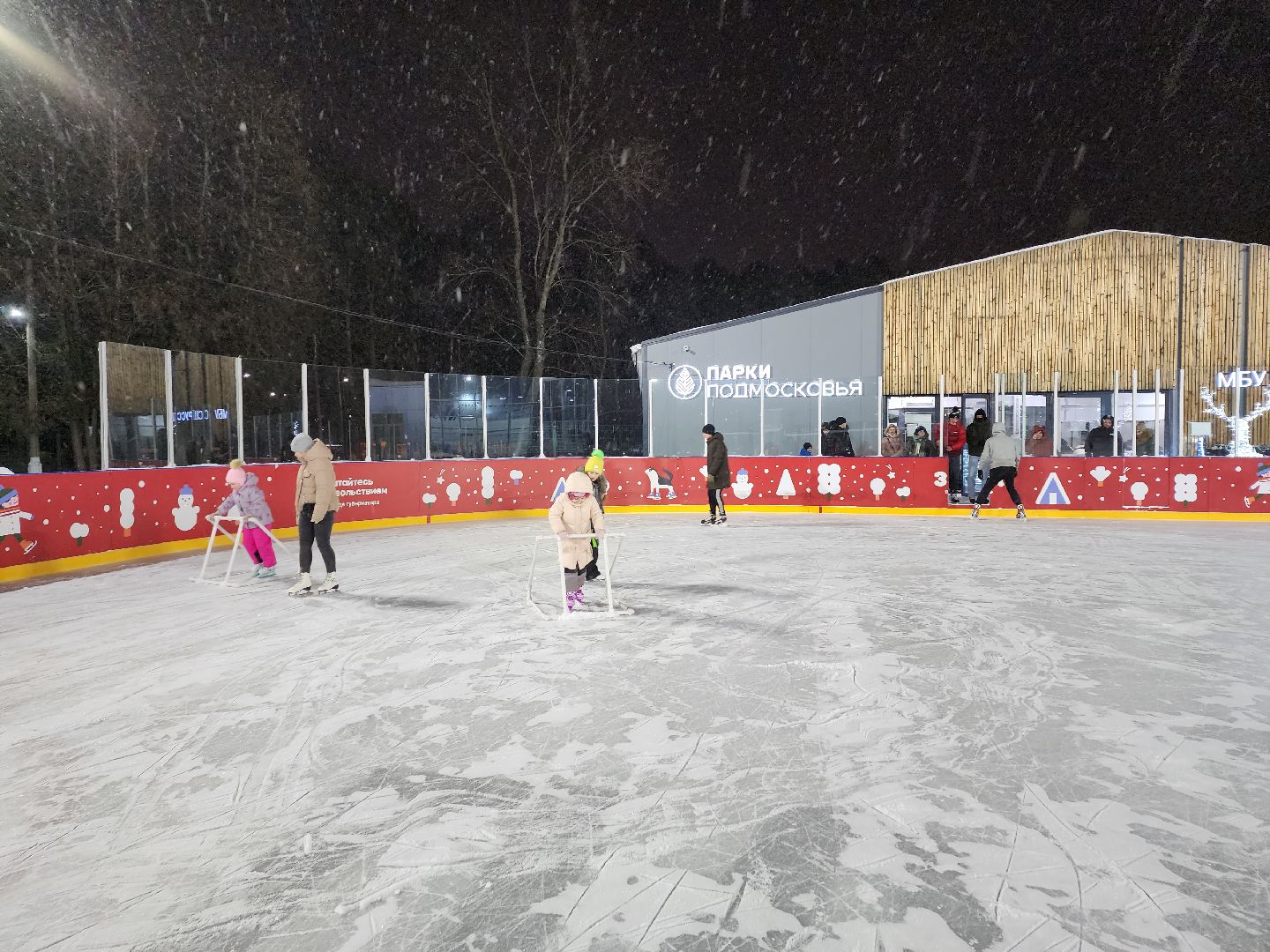 Серпухов, Подмосковье, зима в подмосковье, каток в парке, зимний досуг,