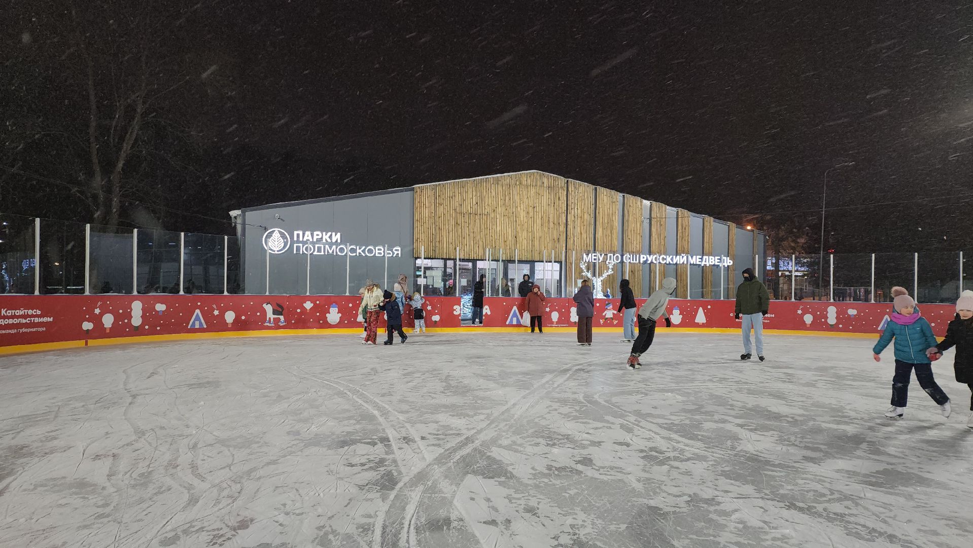 Серпухов, Подмосковье, зима в подмосковье, каток в парке, зимний досуг,