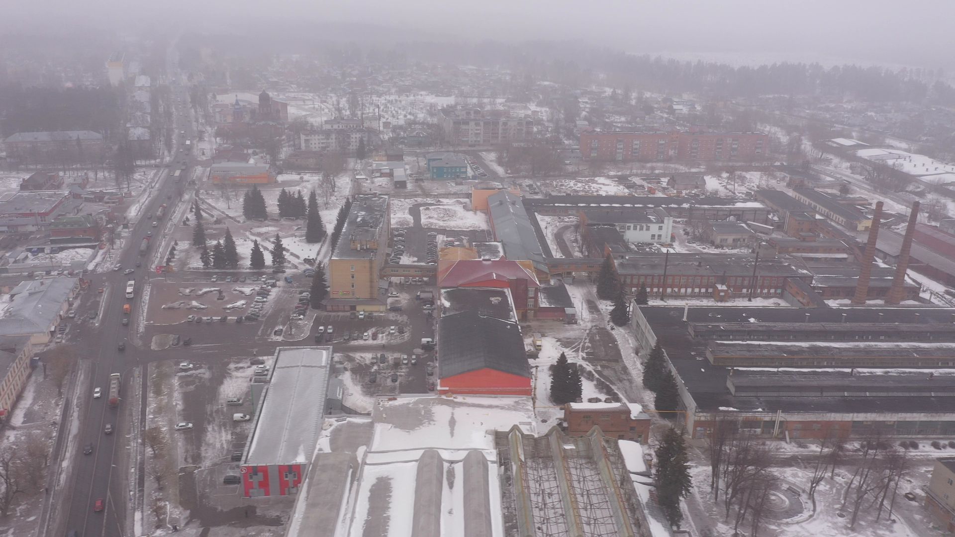видео с коптера, ликино-дулево, промышленность,