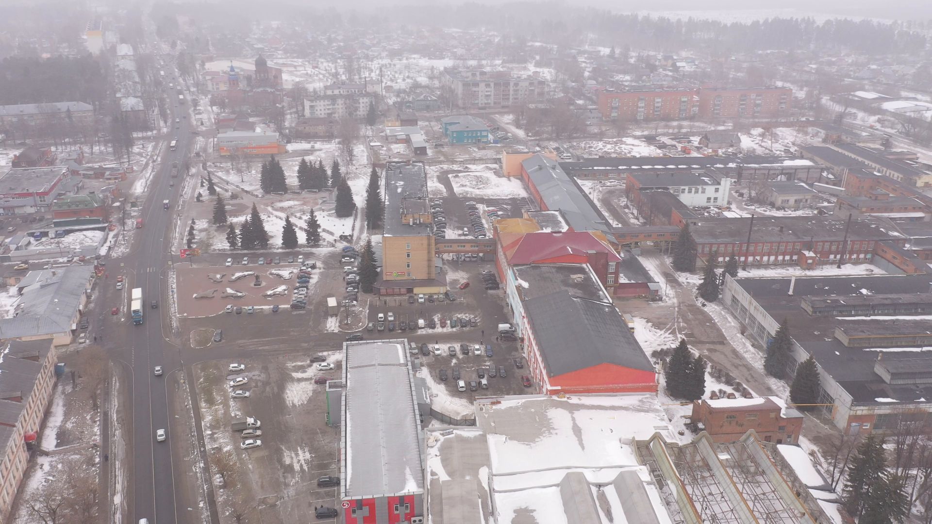 видео с коптера, ликино-дулево, промышленность,