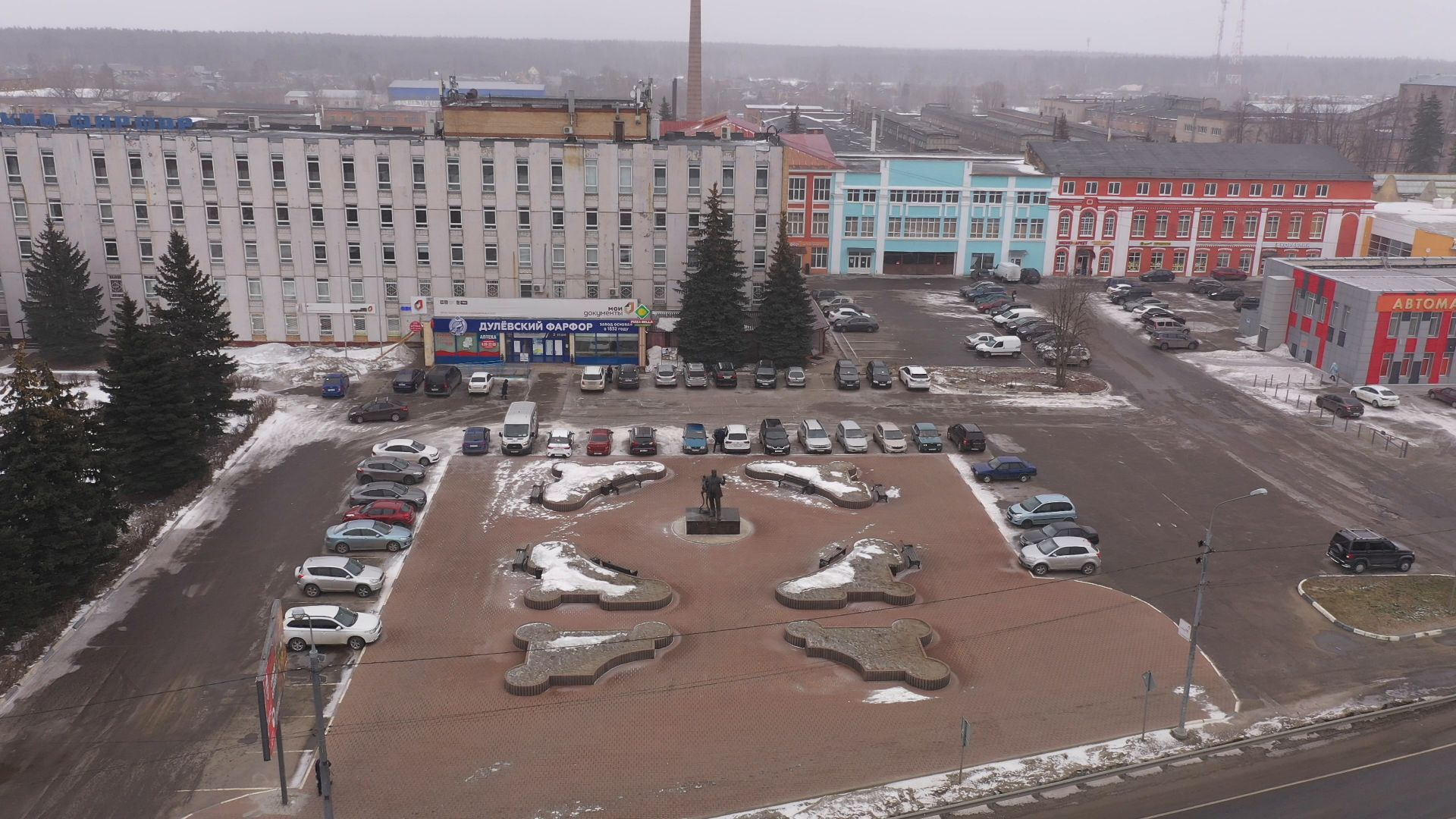 видео с коптера, ликино-дулево, промышленность,