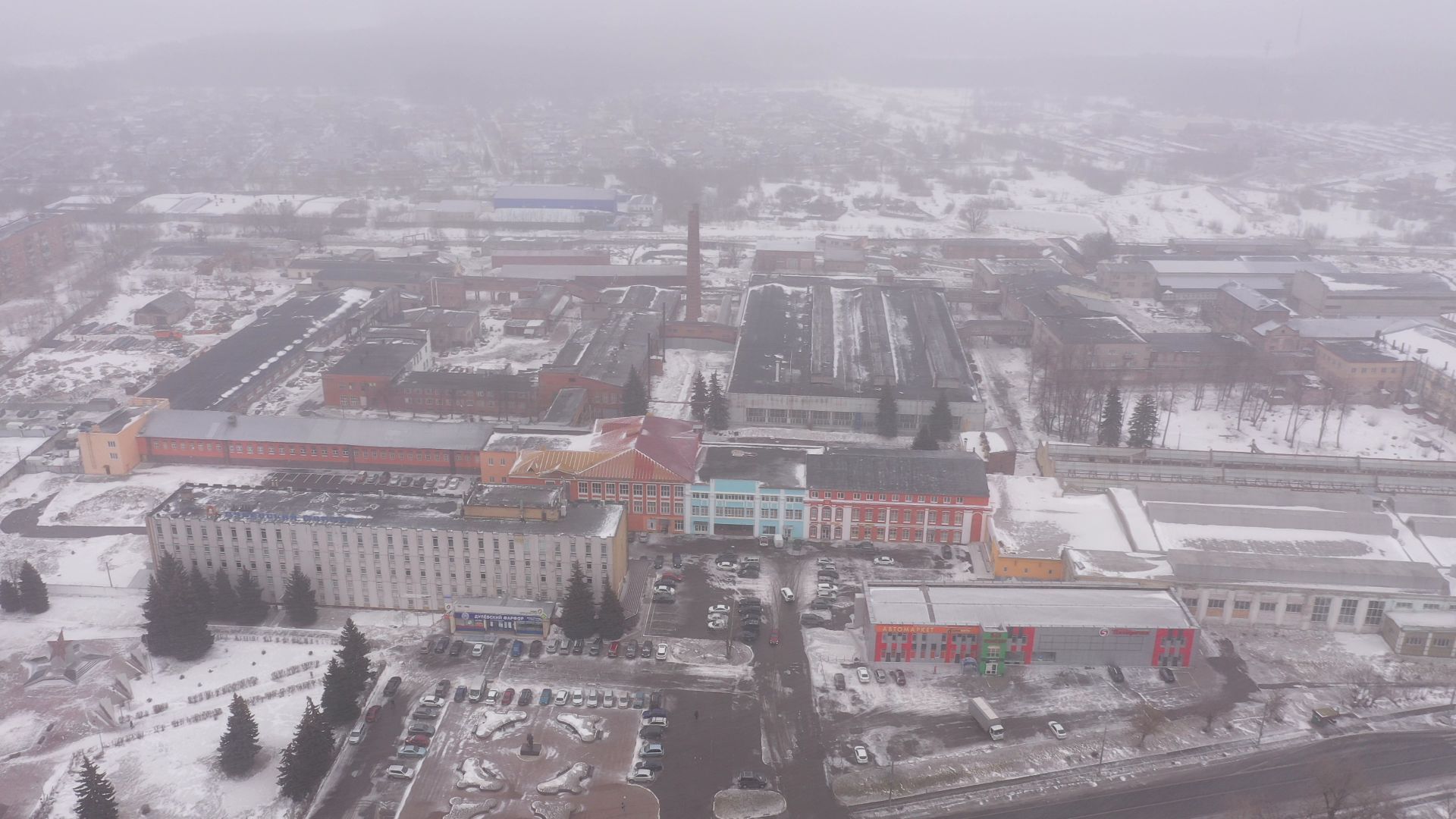 видео с коптера, ликино-дулево, промышленность,